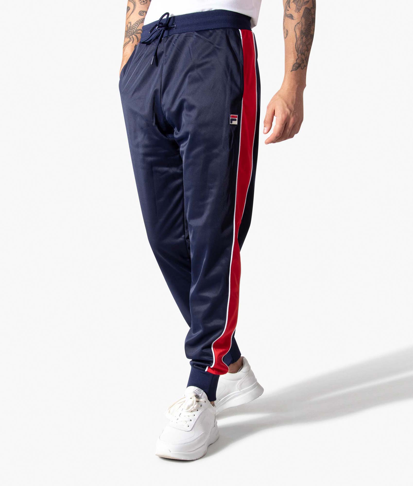 Elijah Track Pant Peacoat Chinese Red White, FILA