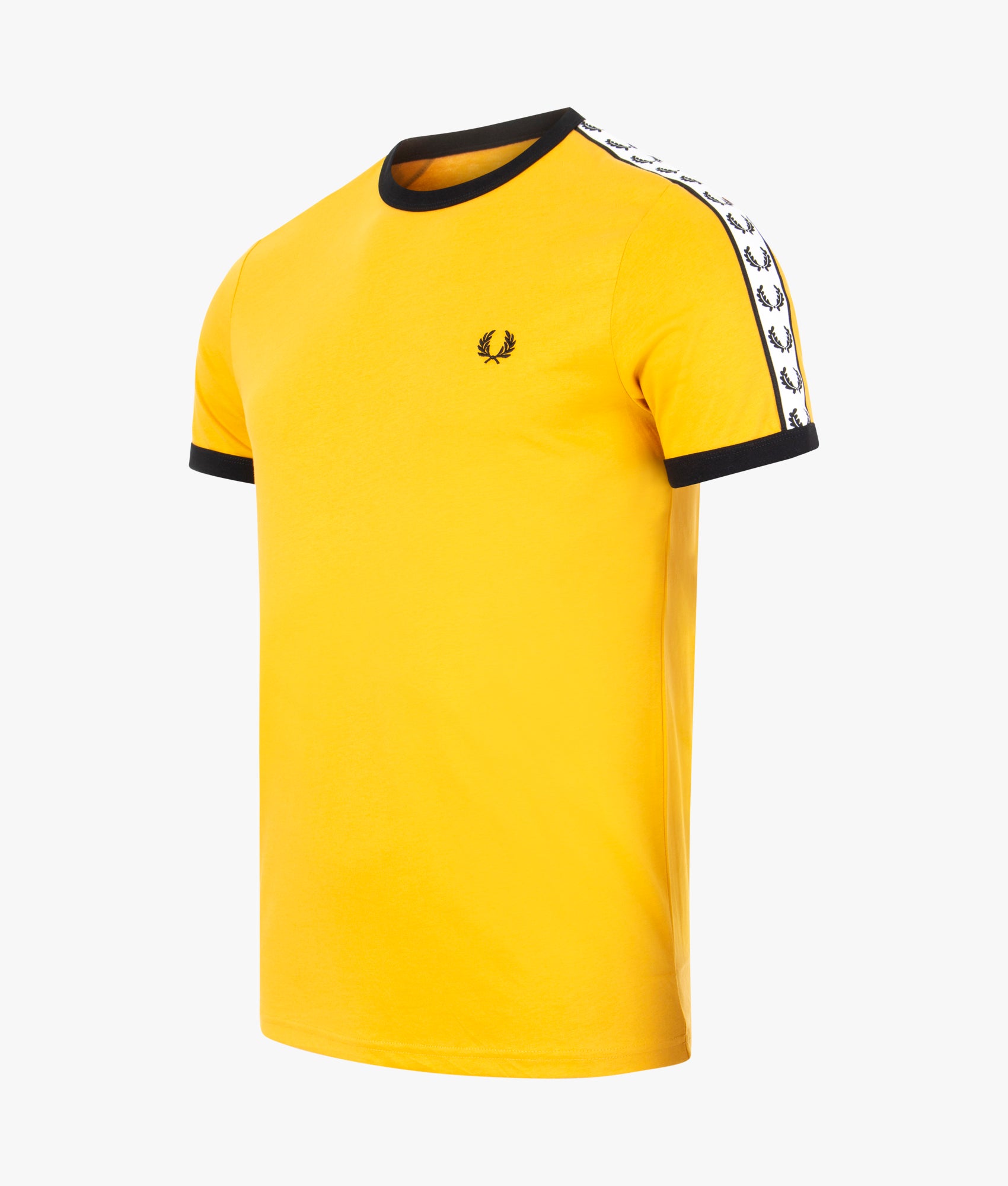 【FRED PERRY】 ★ Striped Ribbed T-Shirt ★ Champion's Gold Striped Ribbed T-Shirt - Champion's Gold | Women's Shirts