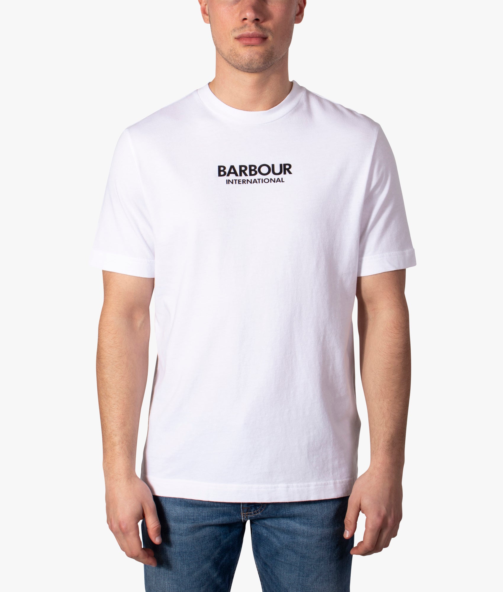 Tシャツ・カットソー BARBOUR Men T Shirts MTS0670 MTSWH11 White Barbour Men's Logo T-Shirt - Whisper White | British Attire