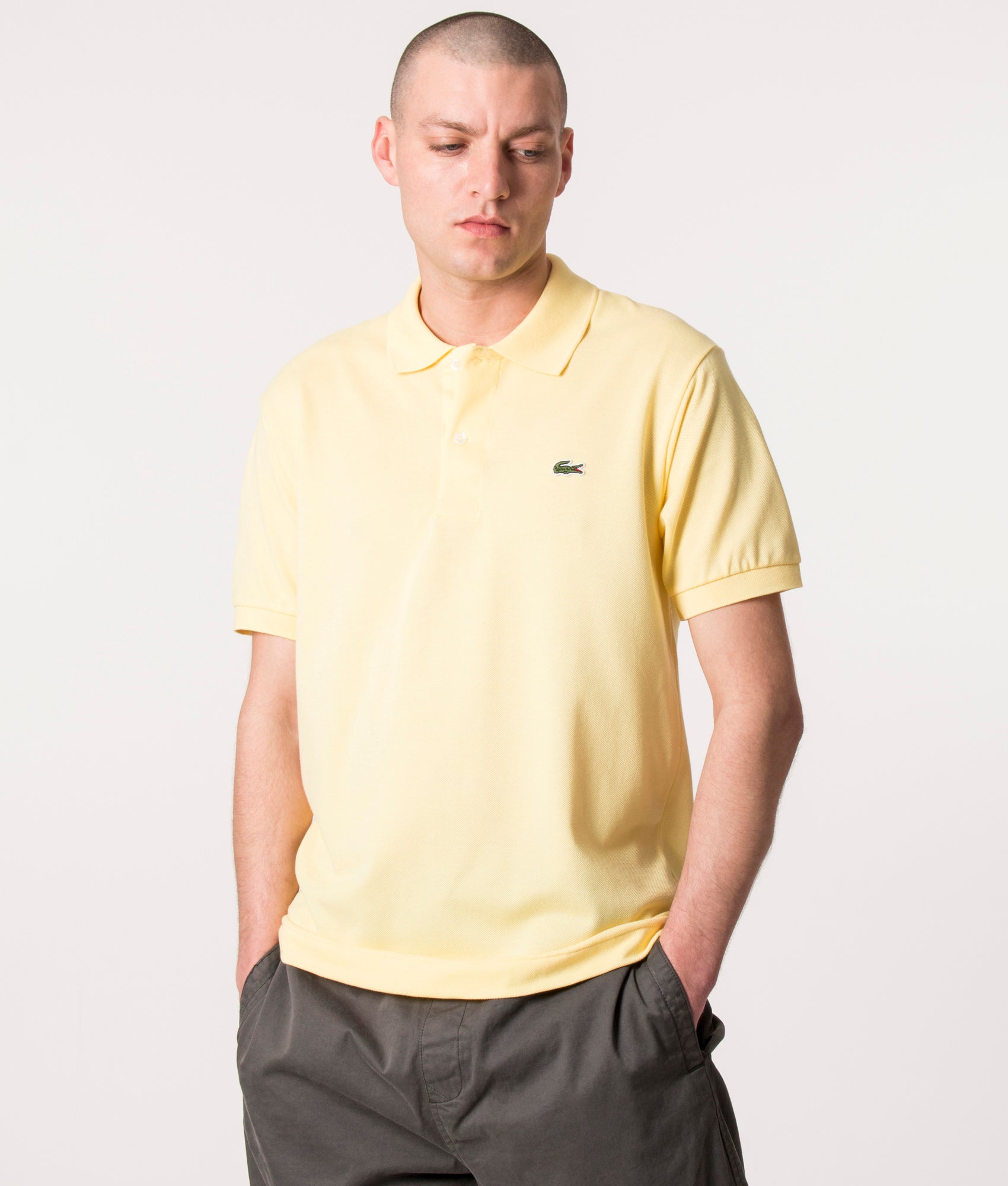 Relaxed Fit L1212 Croc Logo Shirt Yellow | Lacoste EQVVS