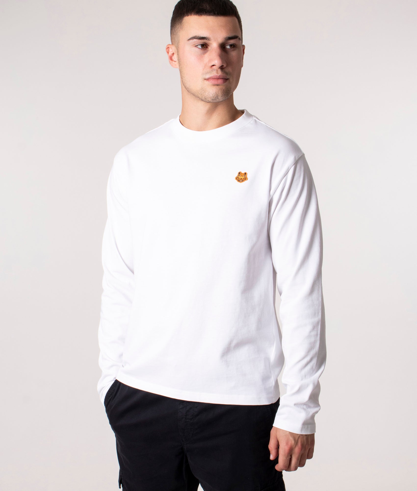 LONG SLEEVE TIGER T-SHIRT WHITE