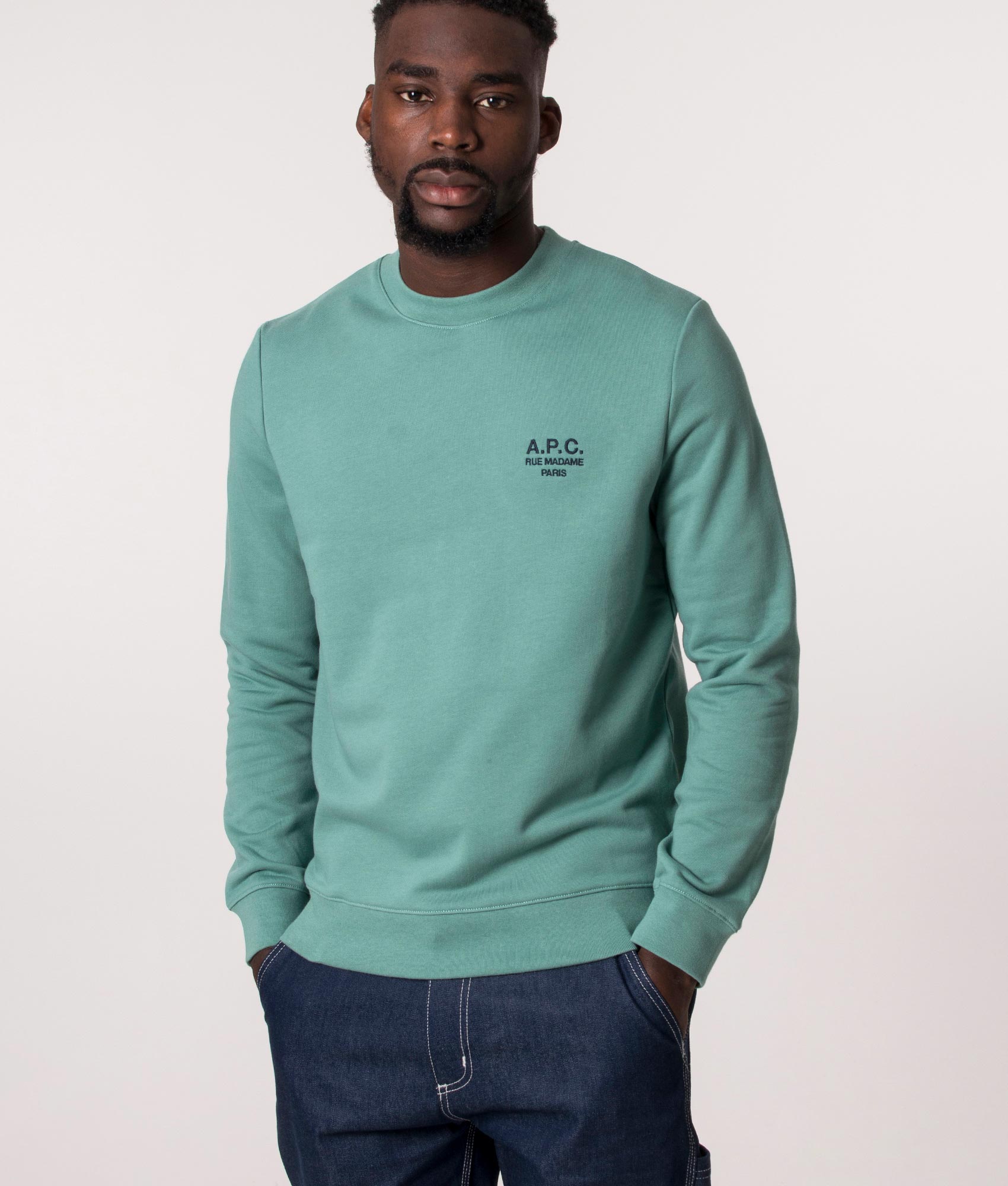 Slim Fit Rider Sweatshirt Vert Grise | A.P.C. | EQVVS