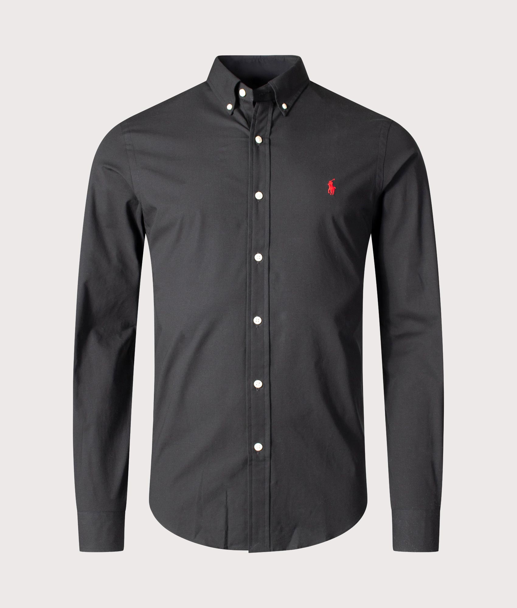 Tシャツ・カットソー Ralph Lauren SS23 Stretch poplin shirt (710832480 002) Slim Fit Stretch Poplin Shirt Polo Black | Polo Ralph Lauren