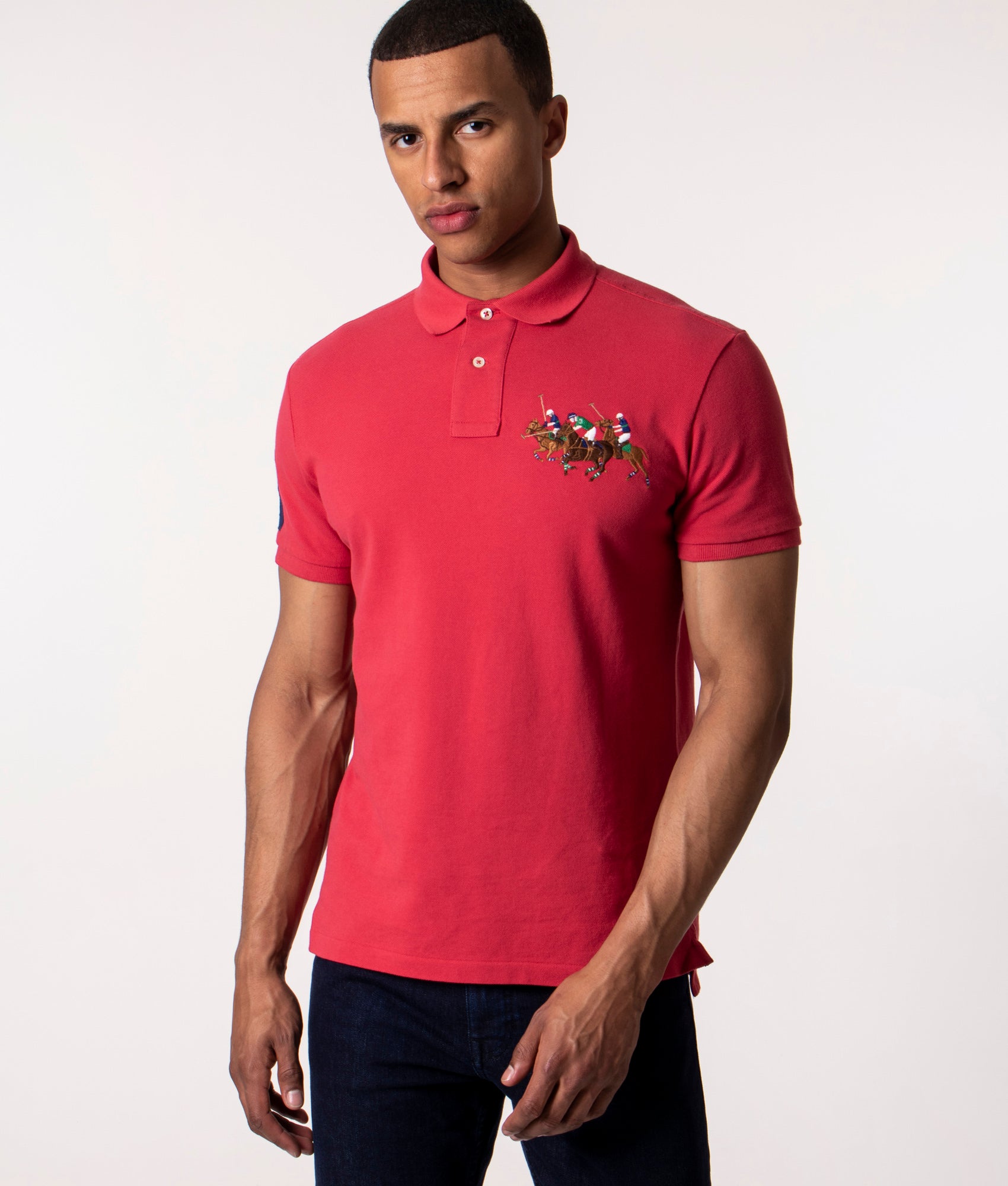 Ralph lauren blue and red polo Clearance