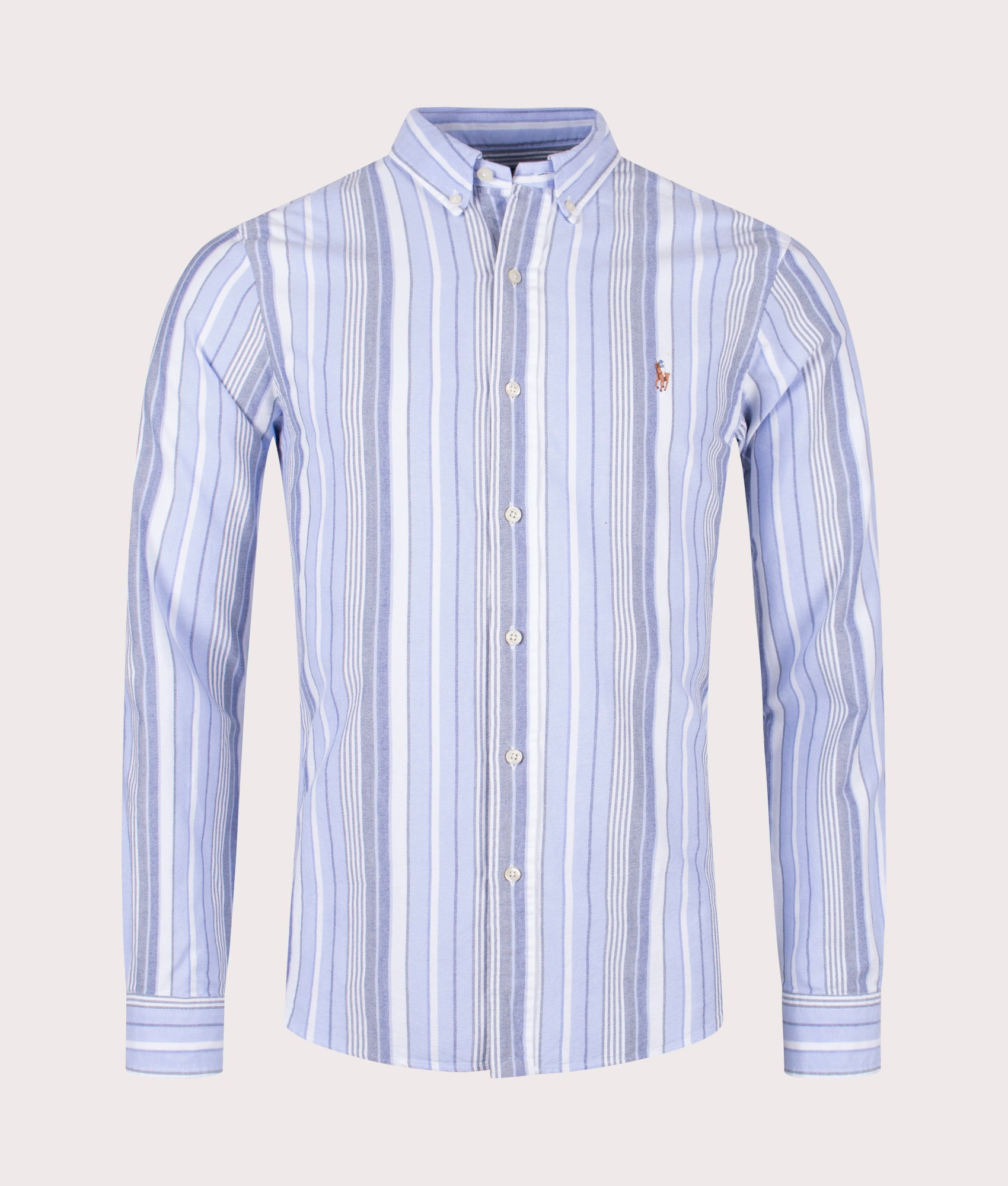 Slim Fit Striped Oxford Shirt Blue Multi Polo Ralph Lauren EQVVS