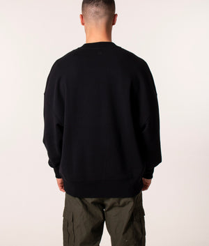 Oversized-AMI-Paris-Sweatshirt-Black-Ami-EQVVS