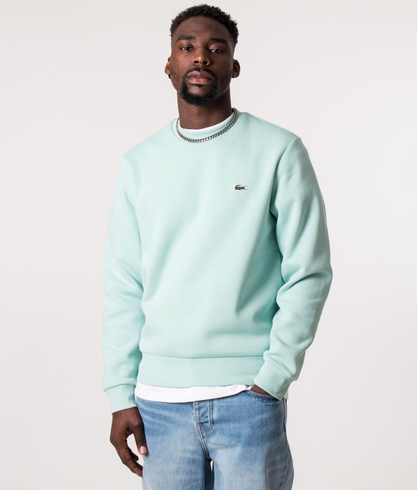 Diskutere udtrykkeligt Gentagen Relaxed Fit Brushed Cotton Sweatshirt Pastille Mint | Lacoste | EQVVS