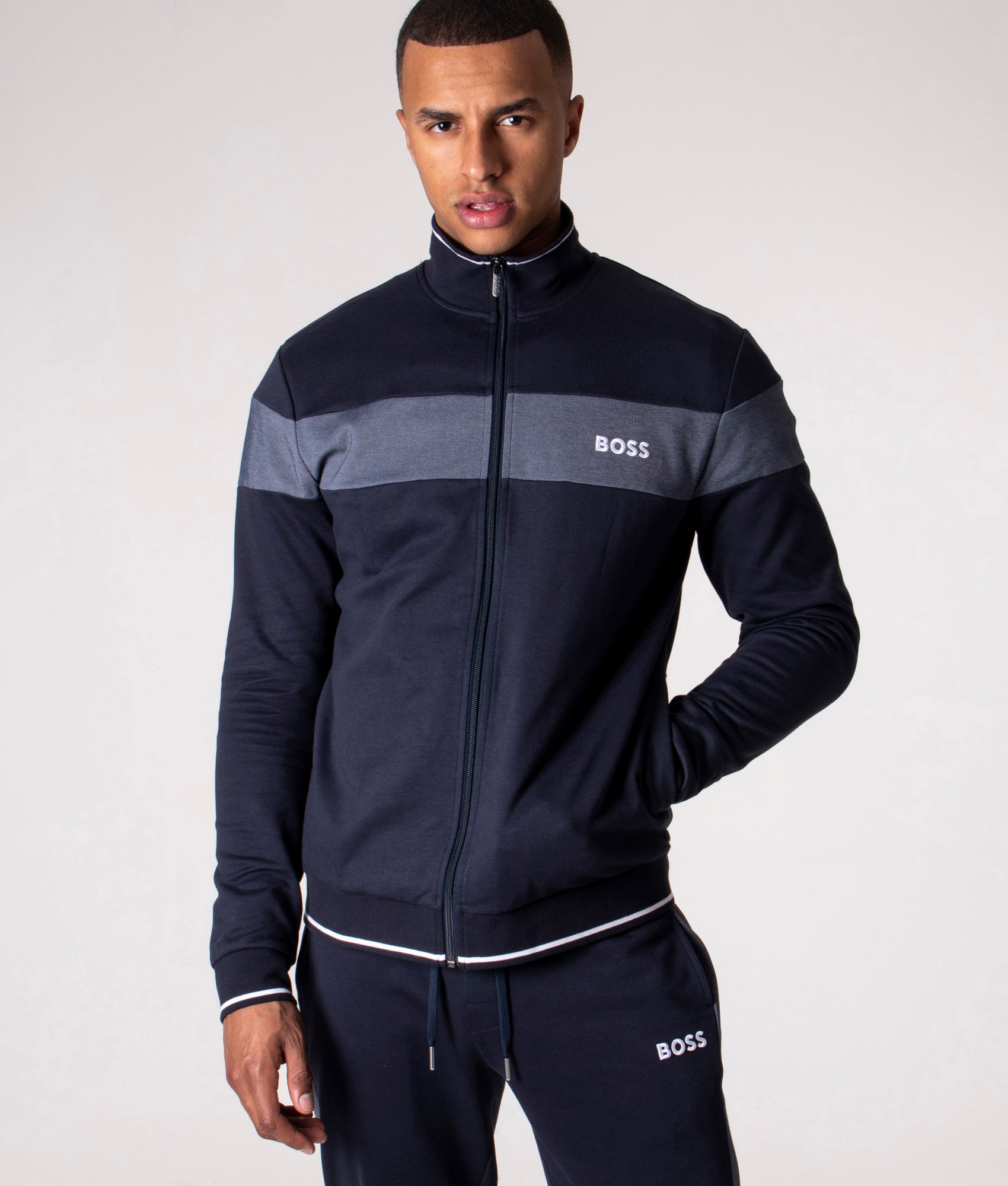 Hugo Boss Navy Blue Tracksuit Hugo Boss Hugo Boss Logo Stripe