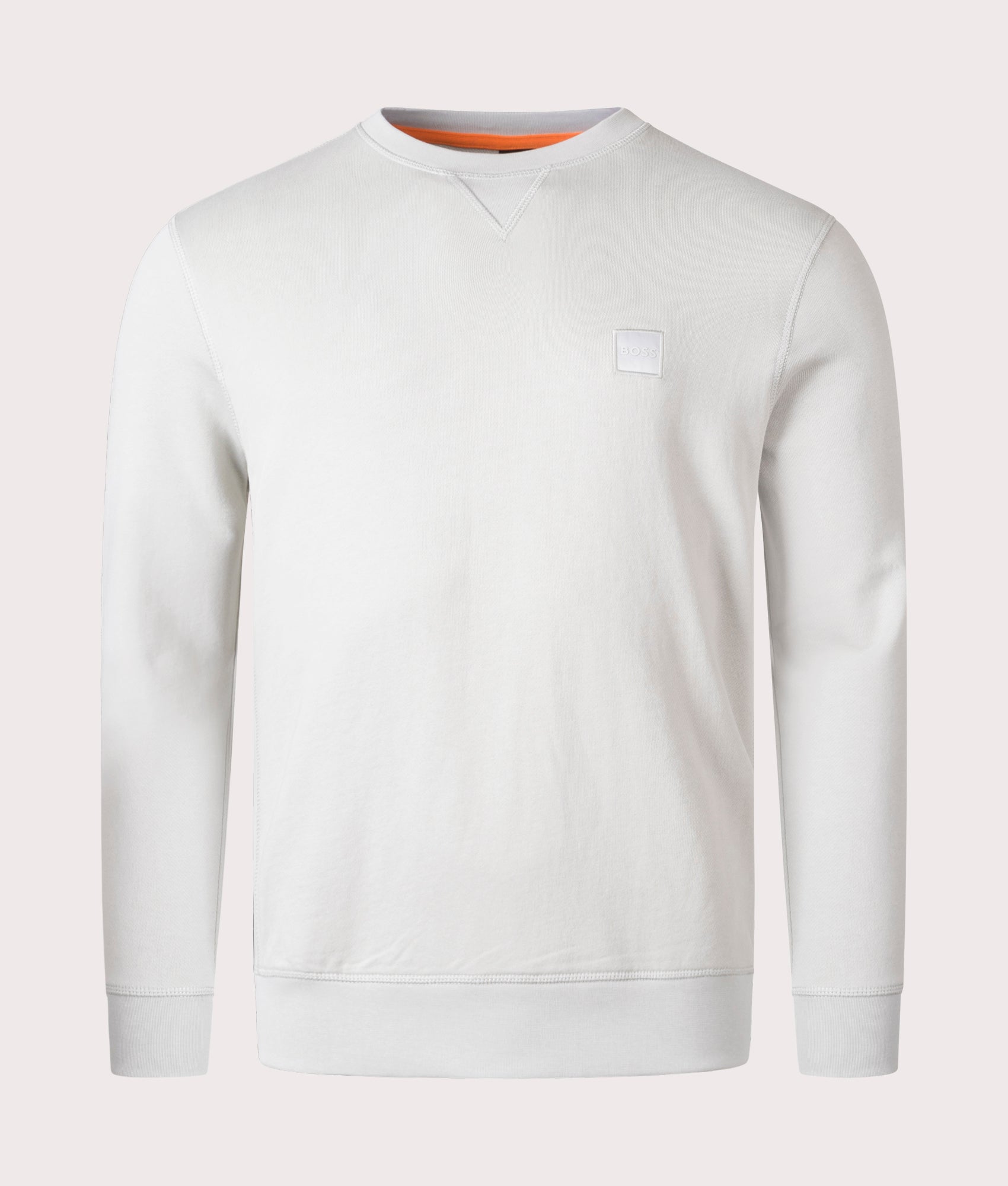 BOSS Westart Relaxed-Fit sweatshirt van katoen met logo-patch, Open Green368, M