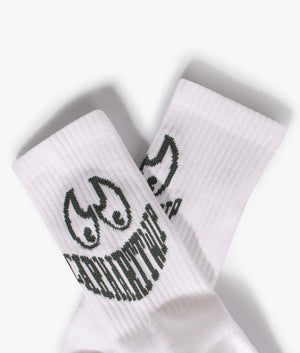 Grin-Socks-White/Hemlock-Green-Carhartt-WIP-EQVVS