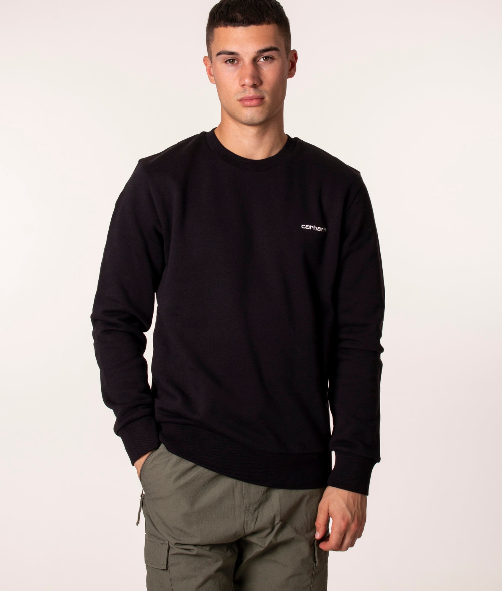 Script Embroidery Sweatshirt Black Carhartt WIP EQVVS
