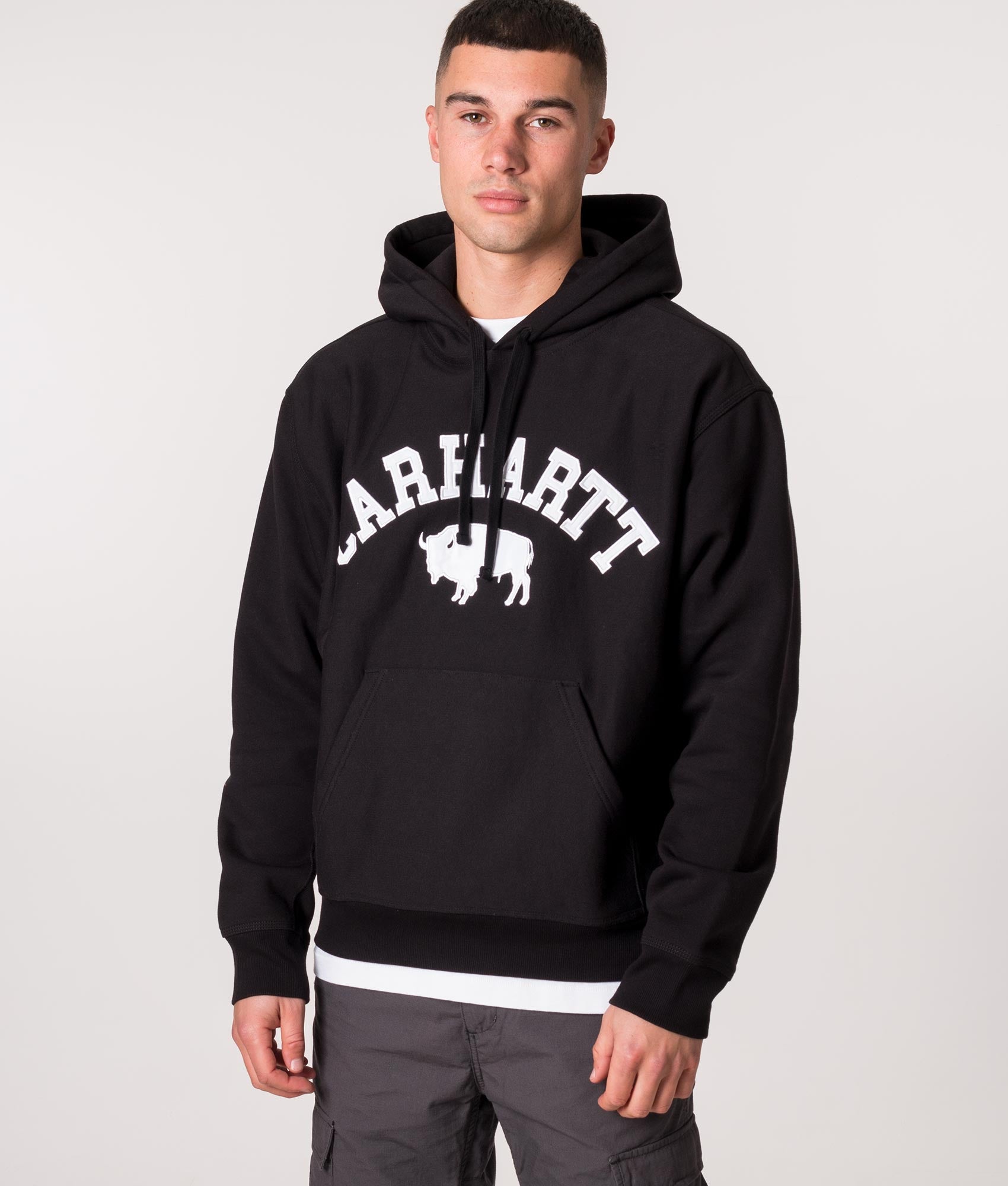 Relaxed Fit Locker Hoodie Black/White | Carhartt WIP | EQVVS