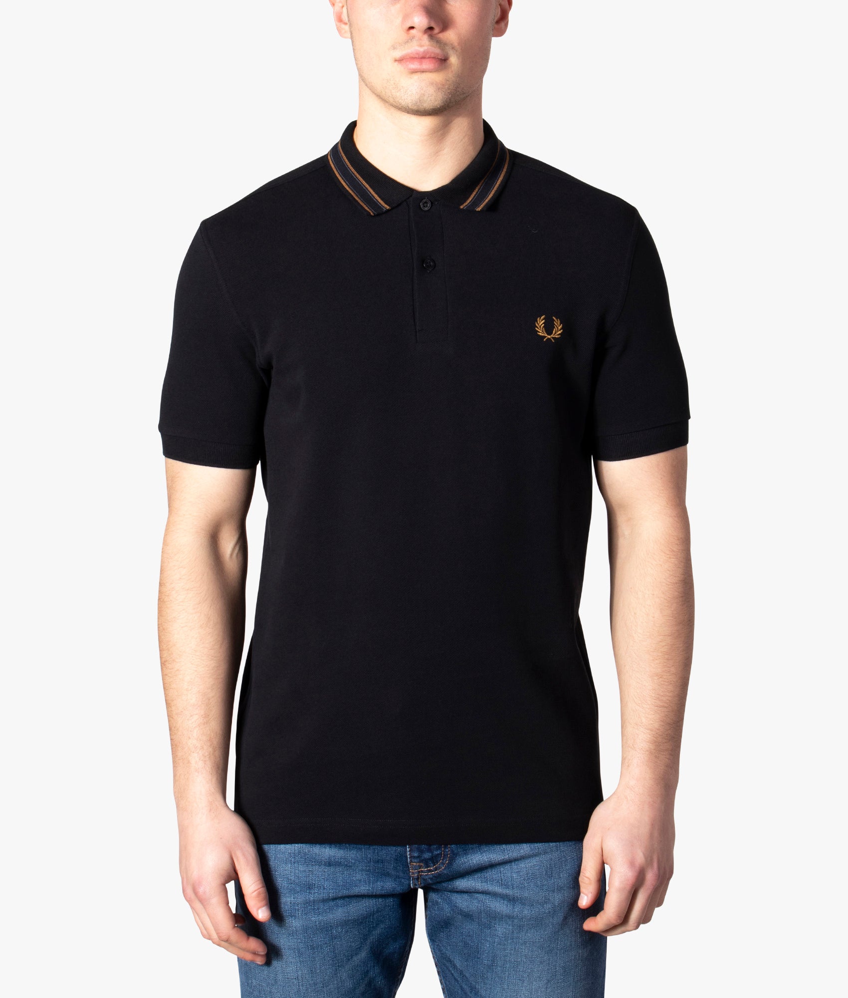 Medal Stripe Polo Shirt Black | Fred Perry | EQVVS