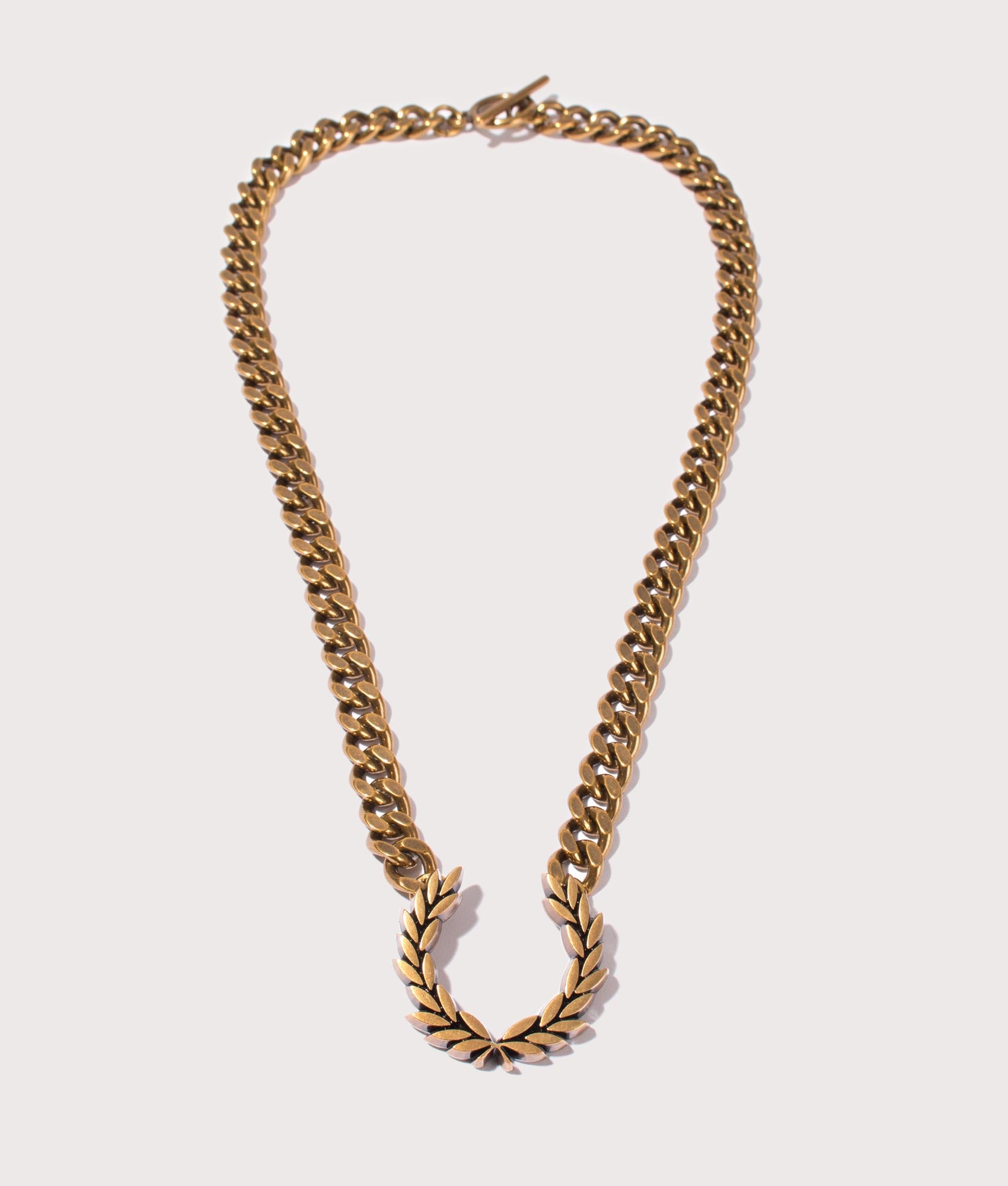 Chunky Laurel Wreath Necklace Gold | Fred Perry | EQVVS