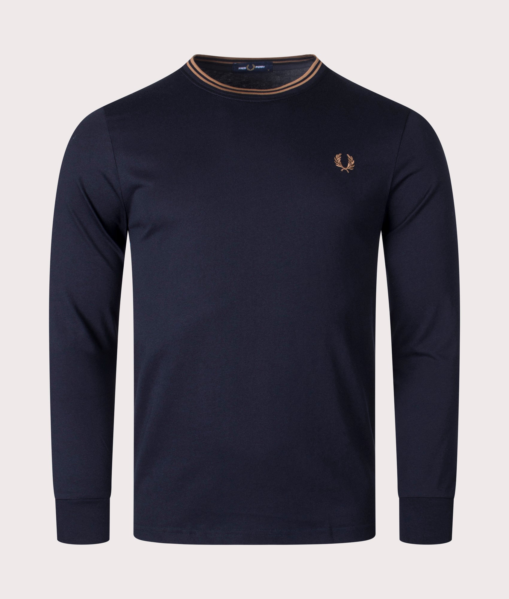 Long Sleeve Twin Tipped T-Shirt Navy | Fred Perry | EQVVS