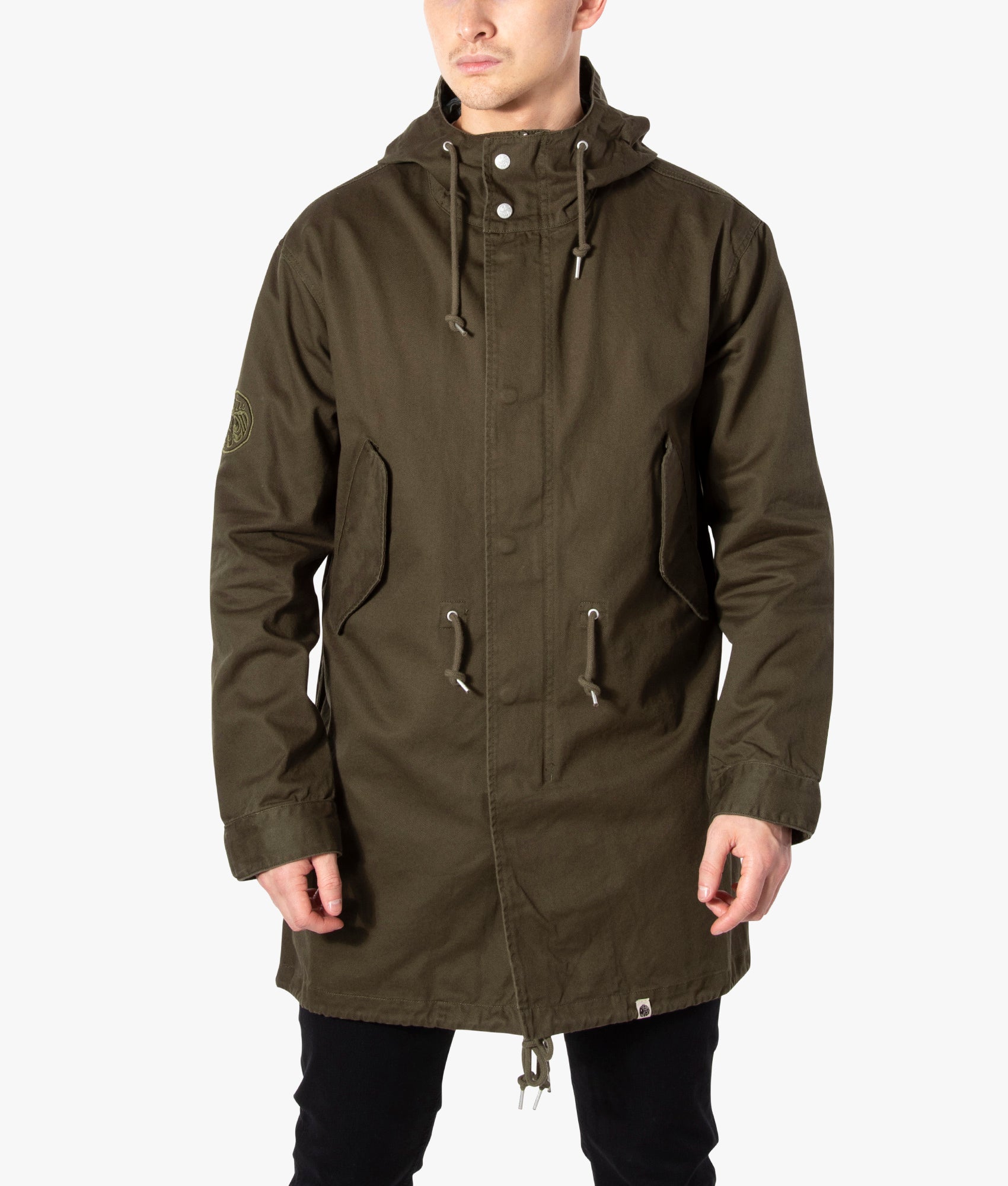PRETTY GREEN / プリティグリーン ヘビーウェイトコットンパーカ Cassette Cotton Parka Khaki |Pretty Green | EQVVS