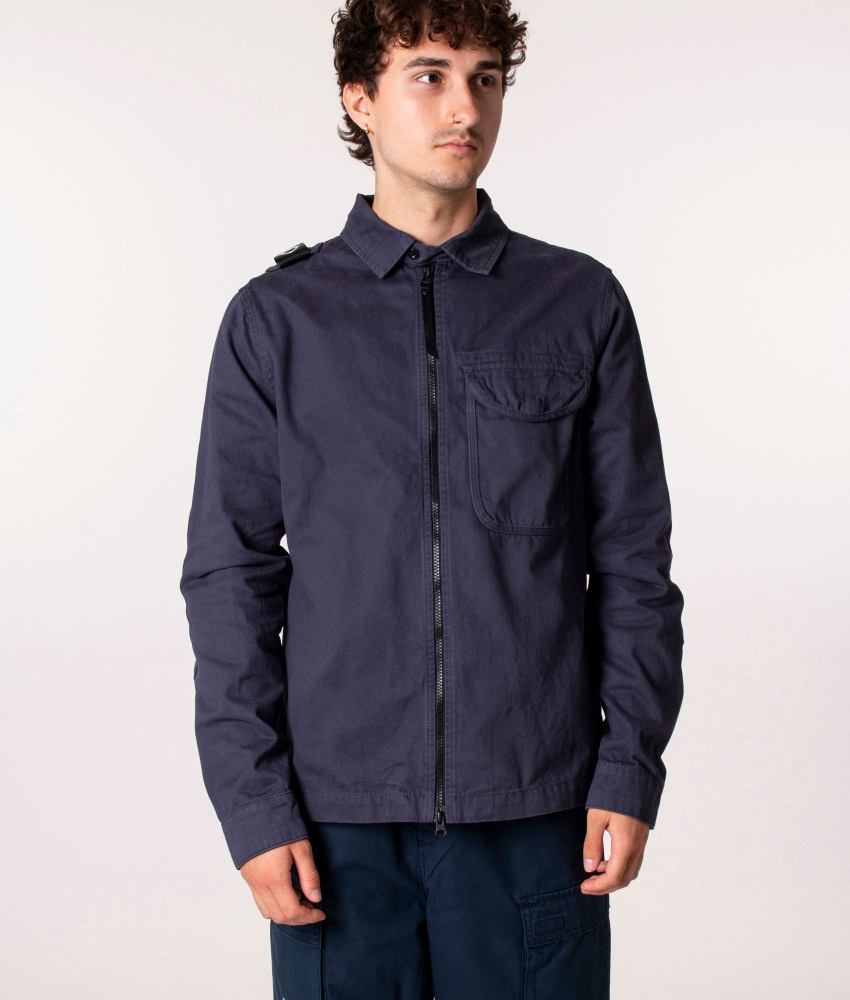 Zip Through Overshirt Ink Navy EQVVS