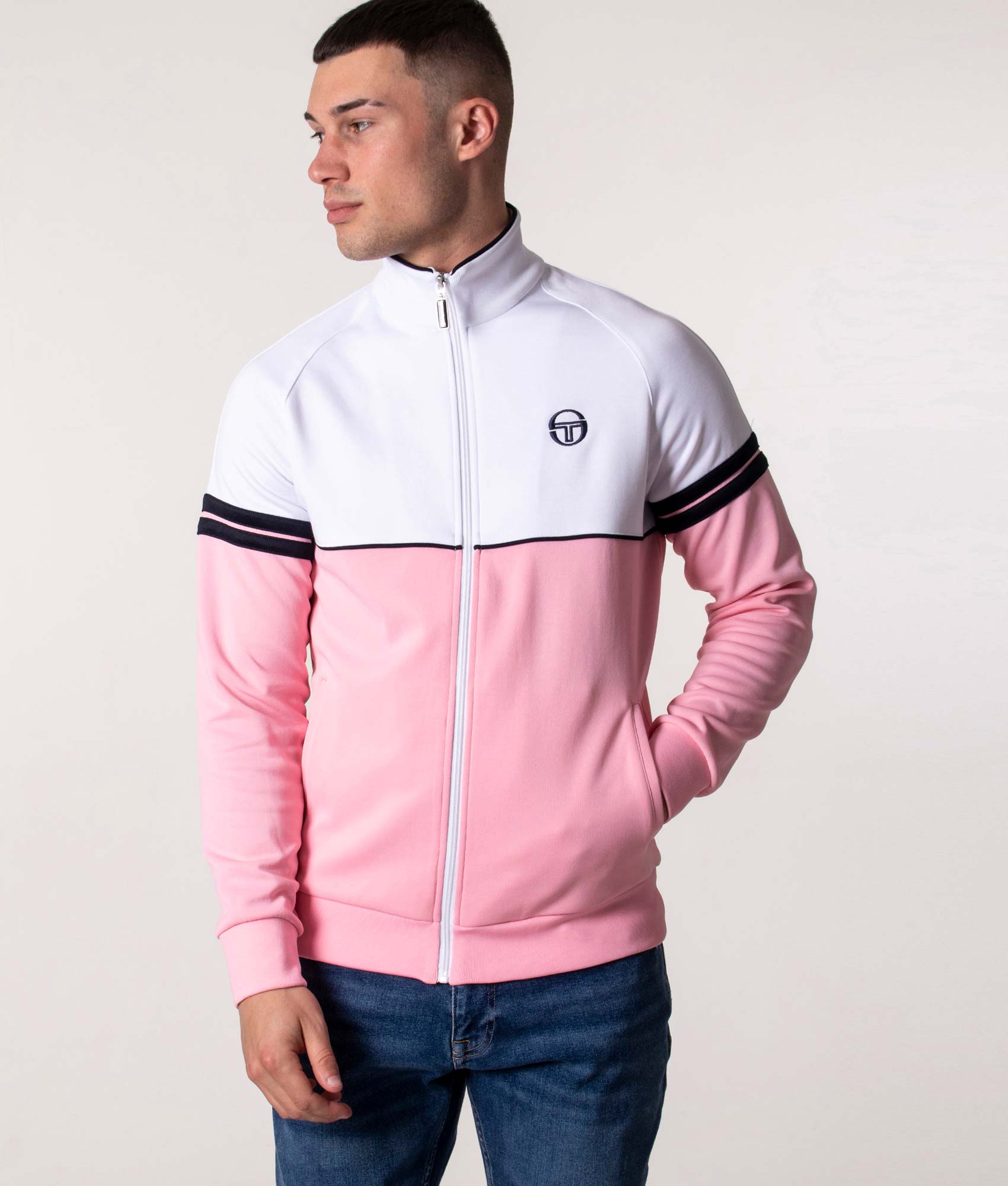 Relaxed Orion Track Top Pink White Night Sergio Tacchini EQVVS