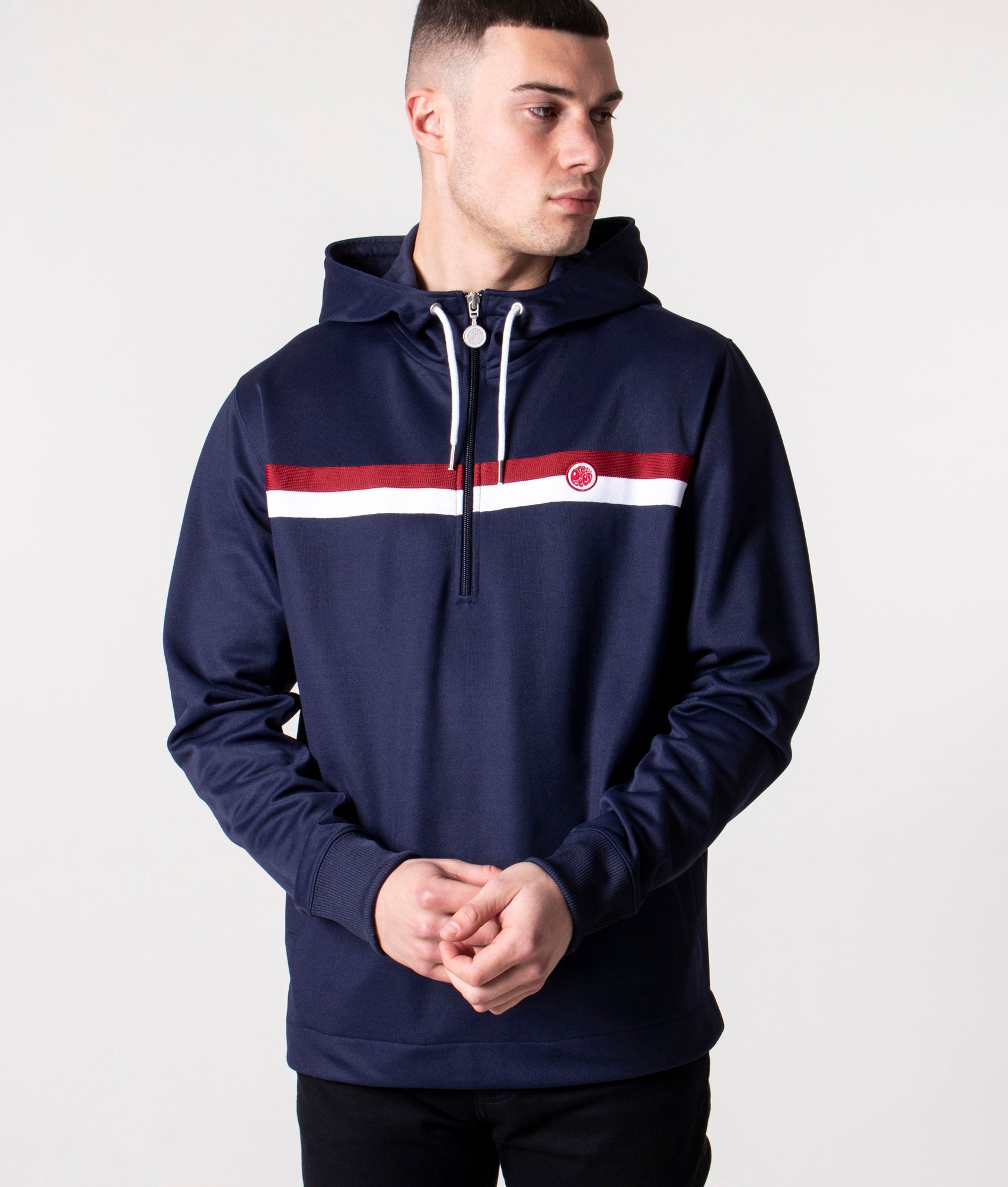 Slim Fit Tilby Half Zip Hooded Track Top Pretty Green EQVVS