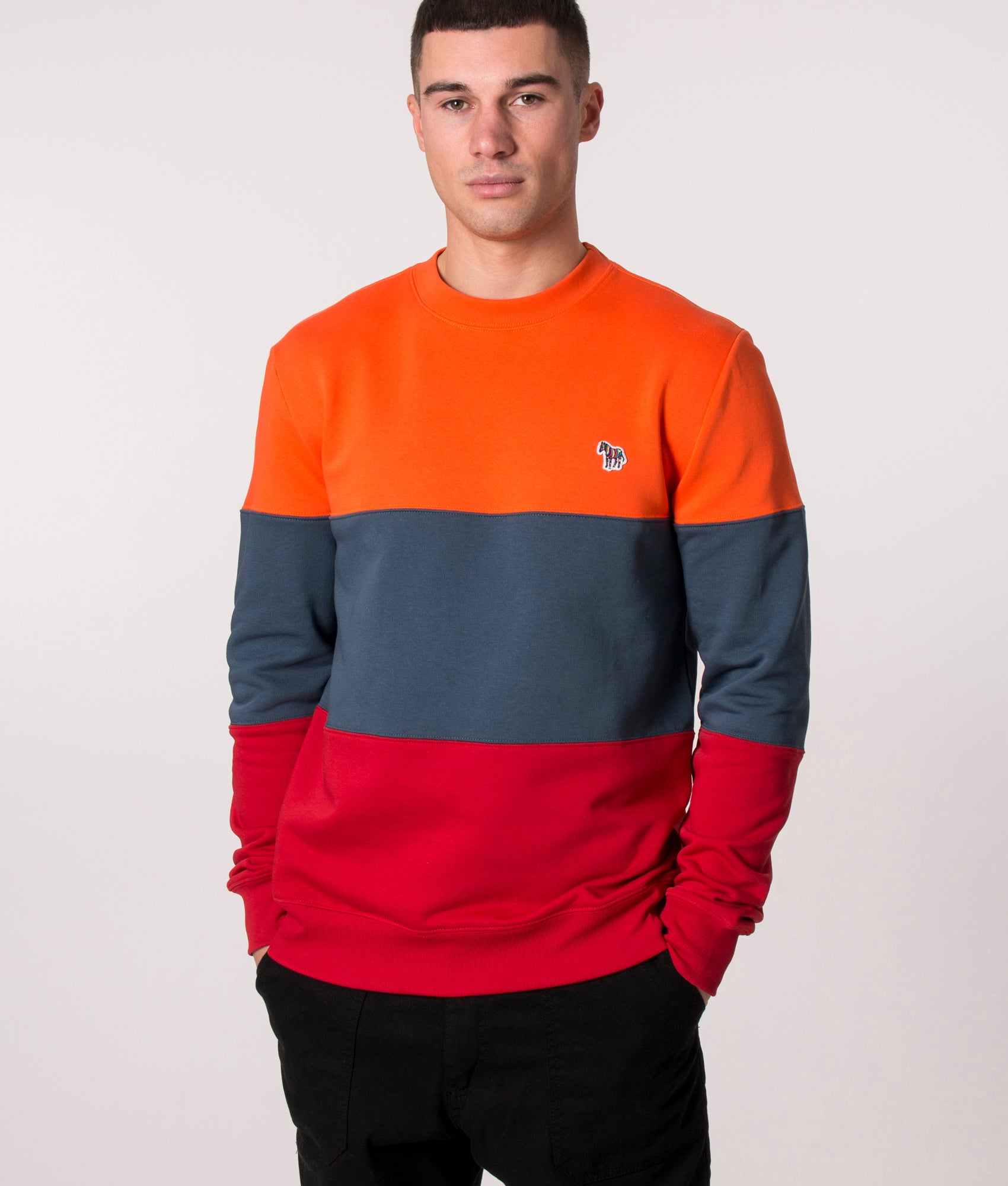 Colour Block Stripe Sweatshirt Goose Beak | PS Paul Smith Colour Block Stripe Sweatshirt Goose Beak | PS Paul Smith