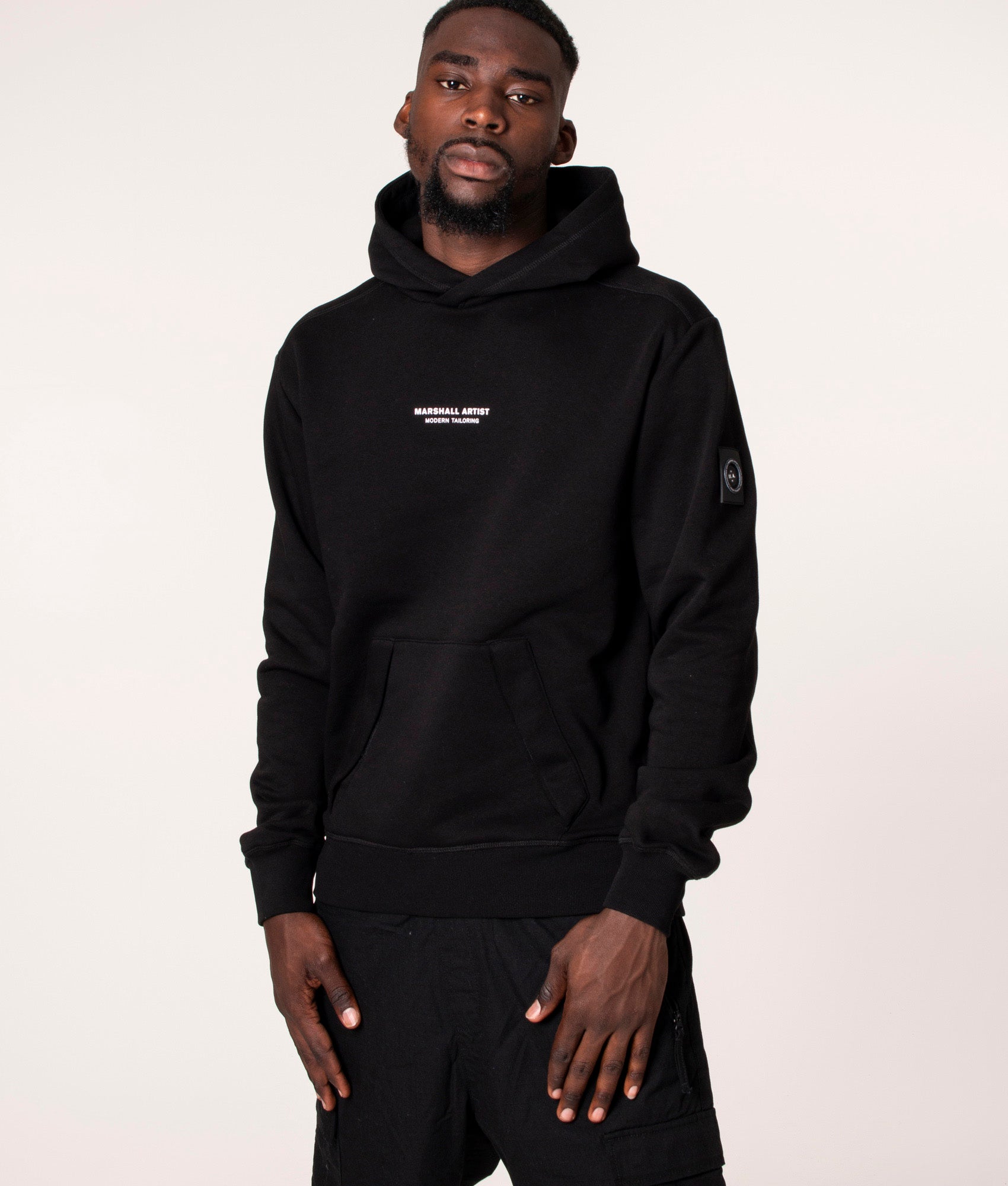 Siren Overhead Hoodie in Black Marshall Artist EQVVS