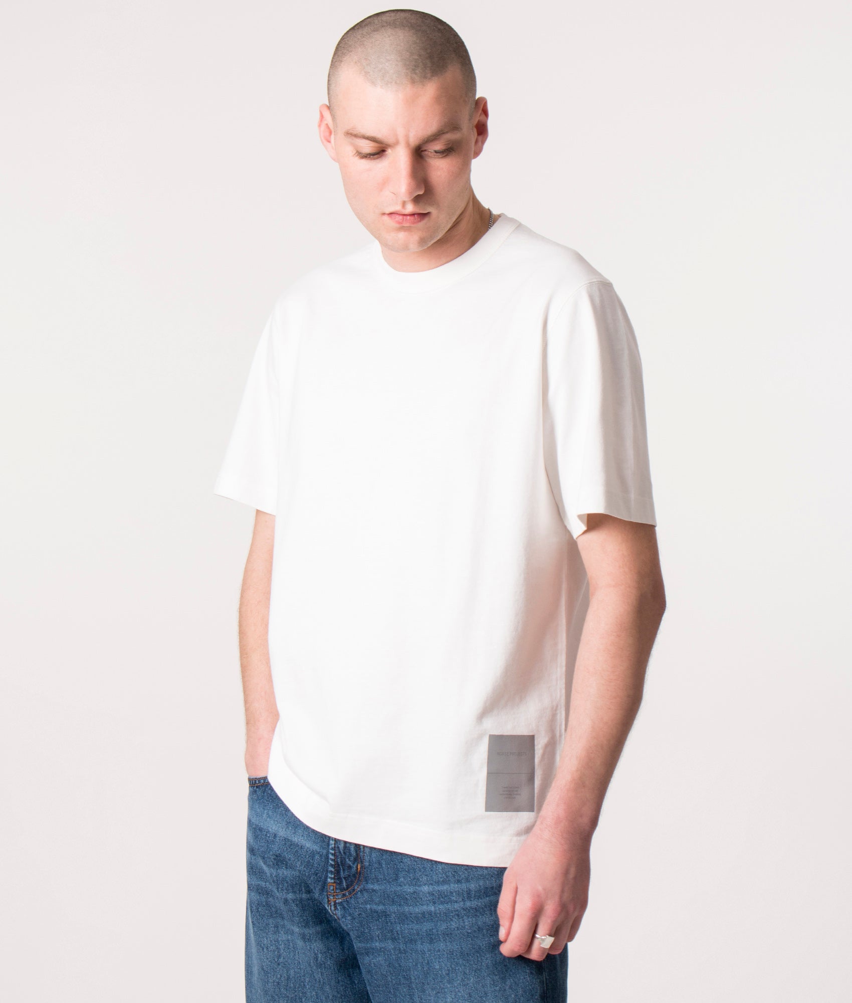 Relaxed Fit Holger Tab Series T-Shirt White Norse Projects EQVVS