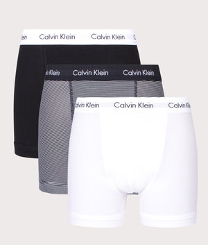 Three-Pack-of-Cotton-Stretch-Trunks-White/B&W-Stripe/Black-Calvin-Klein-EQVVS
