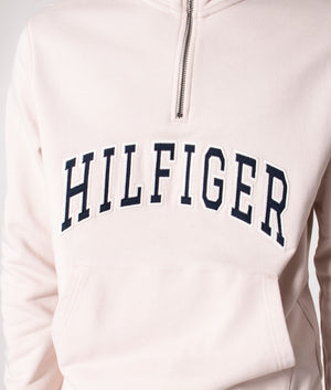 Quarter-Zip-Hilfiger-Arch-Logo-Sweatshirt-Feather-White-Tommy-Hilfiger-EQVVS