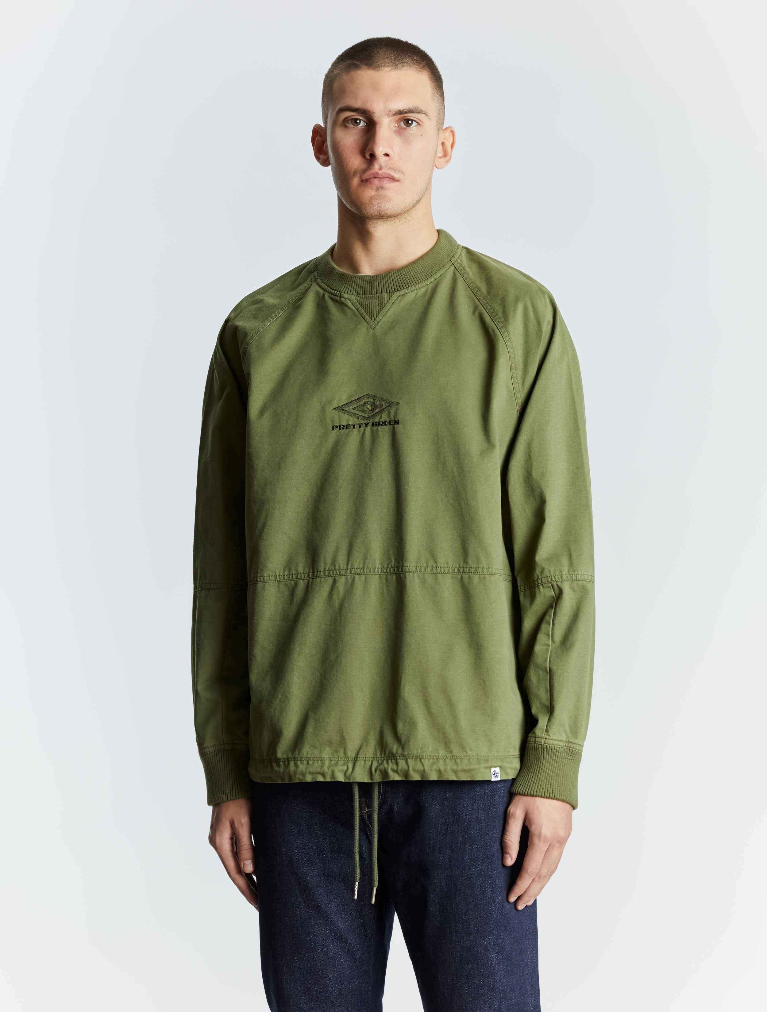 Pretty Green x Umbro Cotton Training Top Khaki Pretty Green EQVVS