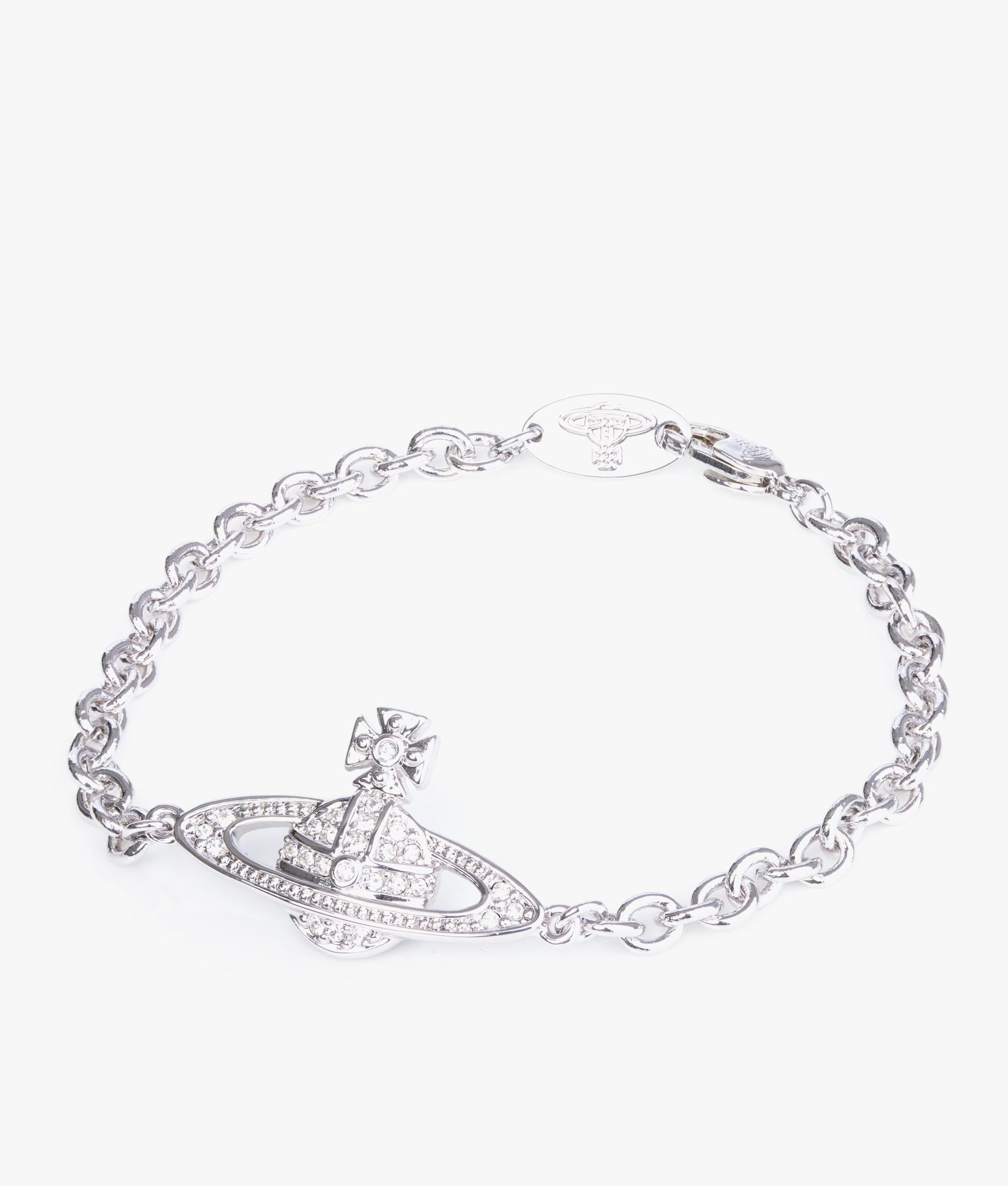 Mini Bas Relief Chain Bracelet Crystal Vivienne Westwood