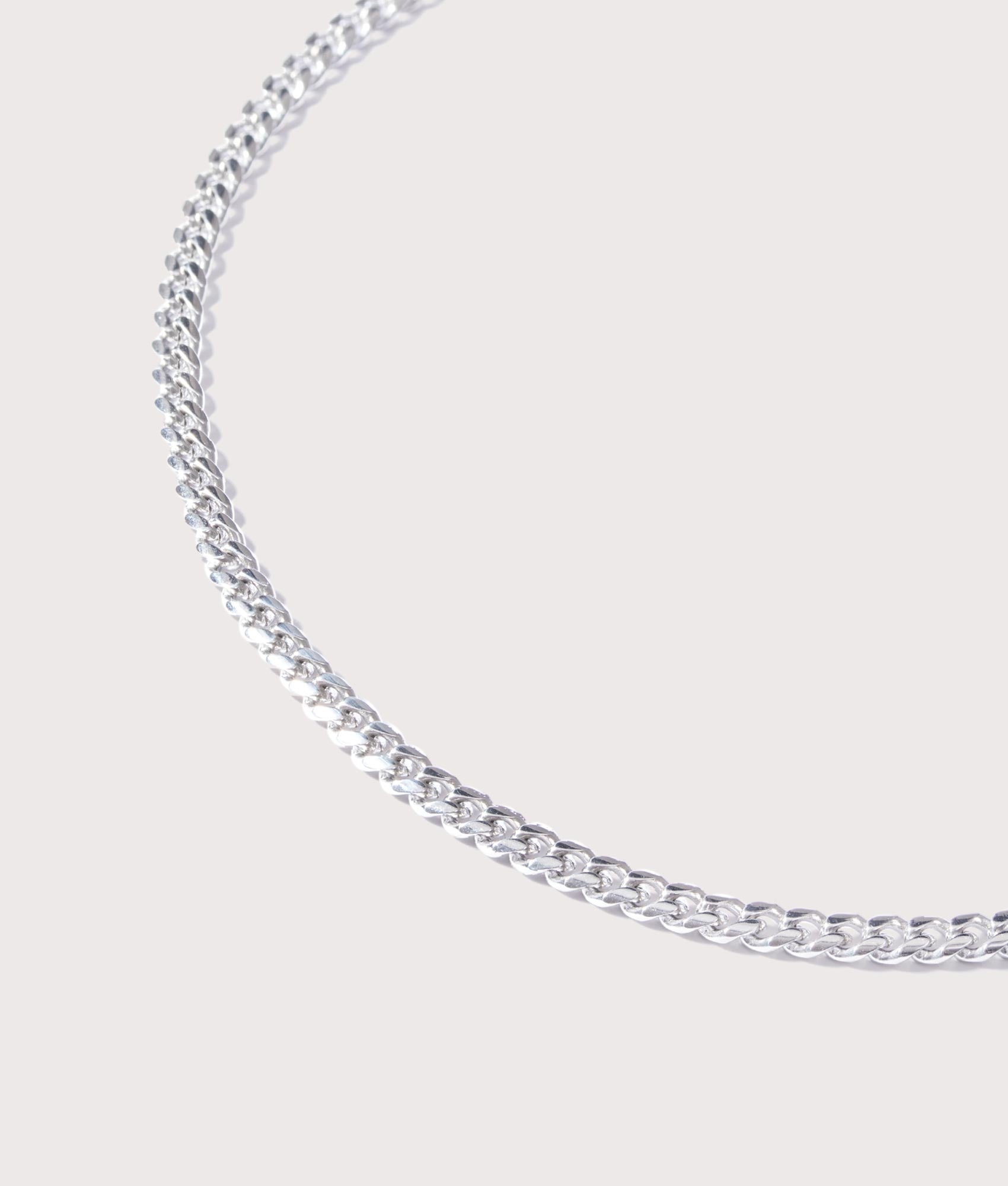 Silver Stainless Steel Cuban Link Chain 4mm 22"
