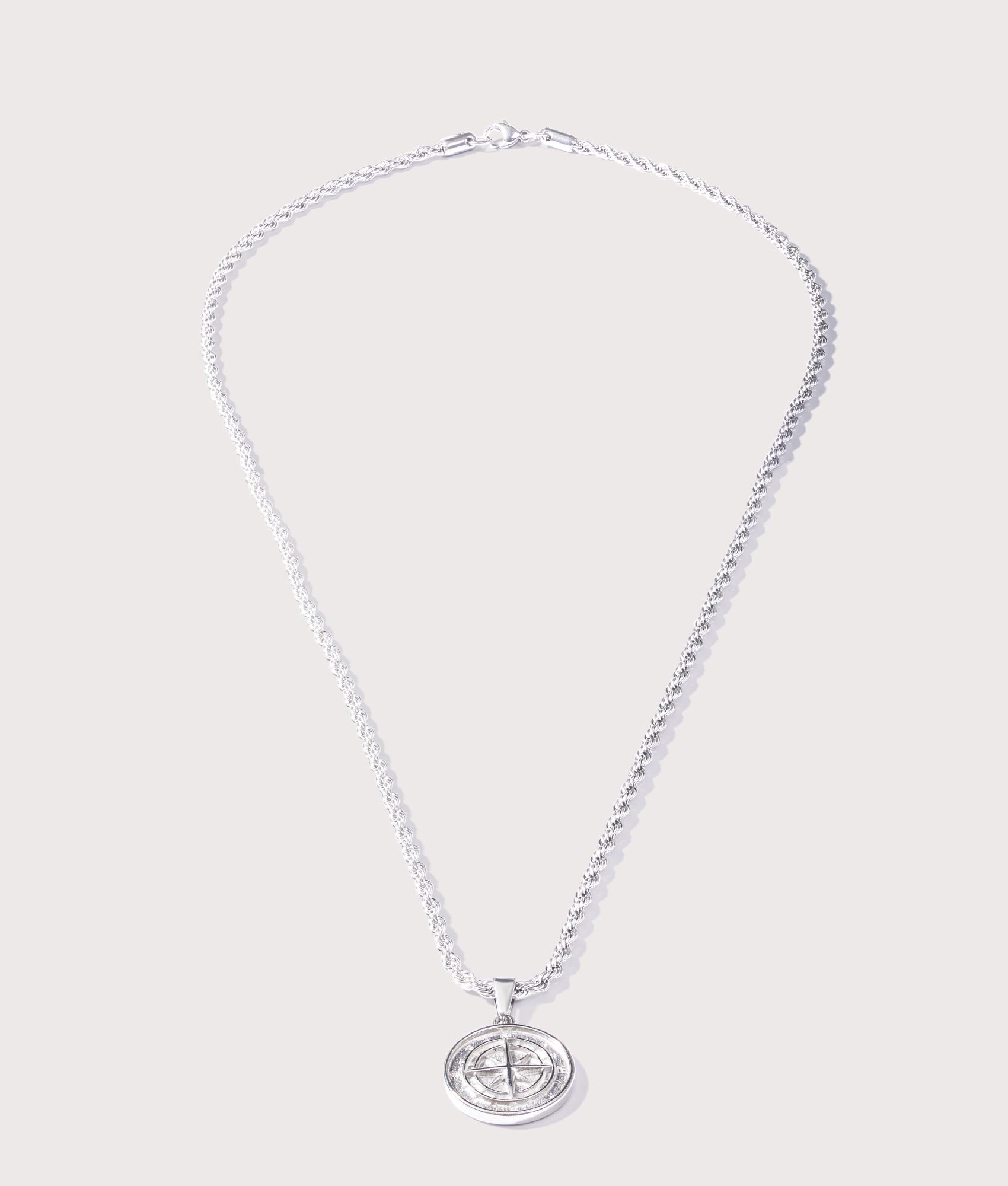 Silver-Stainless-Steel-Compass-Pendant-Silver-Stainless-Steel-Mysterious-Jewellery-EQVVS