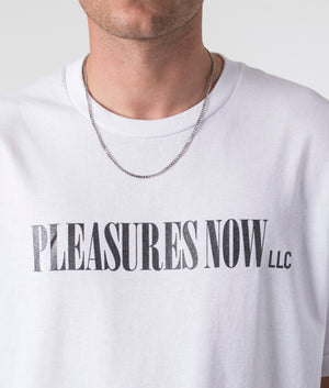 LLC-T-Shirt-White-PLEASURES-EQVVS