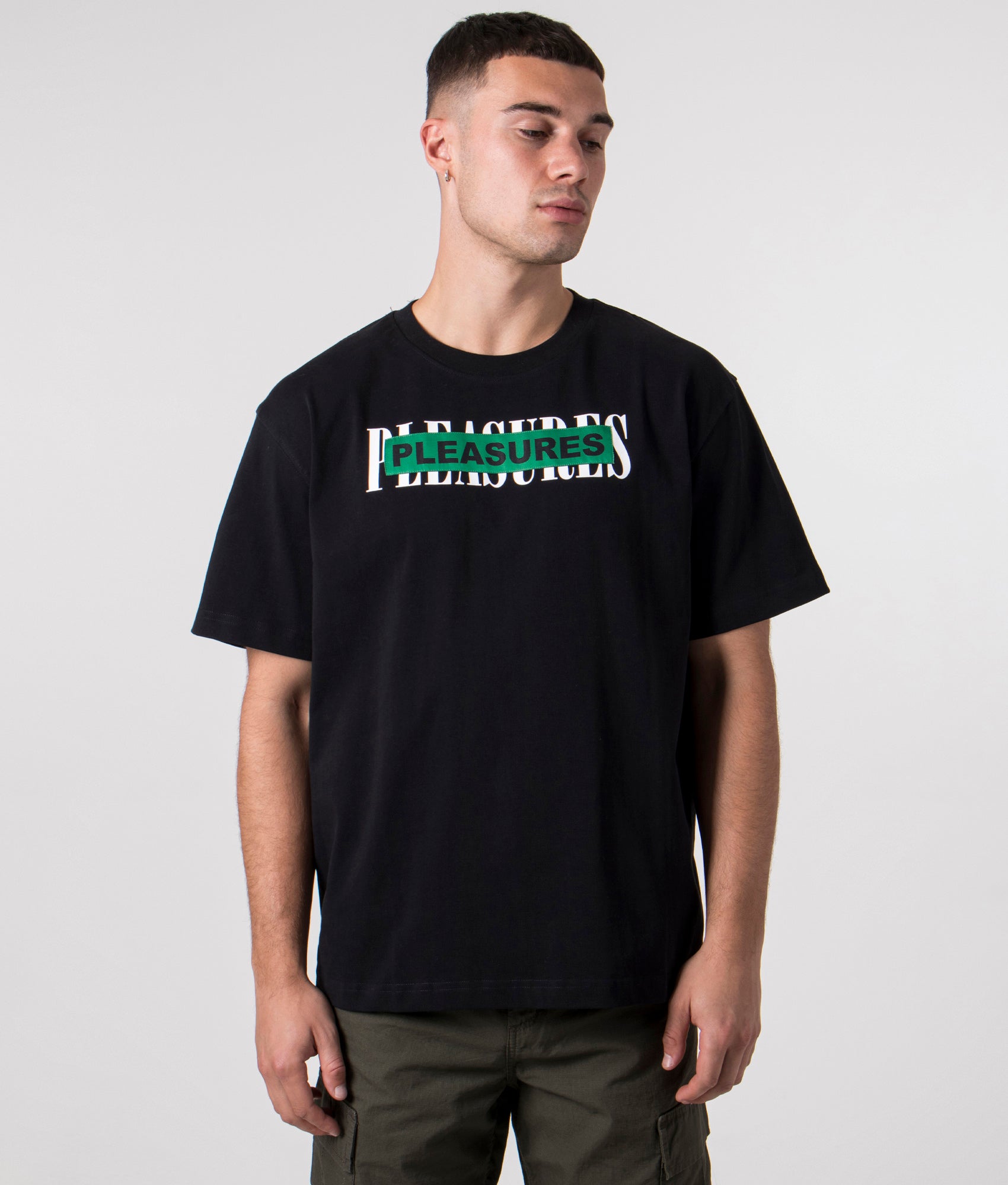 Relaxed Fit Doubles Heavyweight T-Shirt Black | PLEASURES | EQVVS