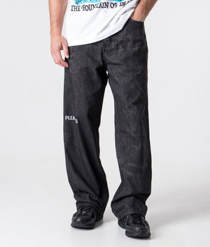 Relaxed-Fit-Formula-Baggy-Denim-Jeans-Black-PLEASURES-EQVVS