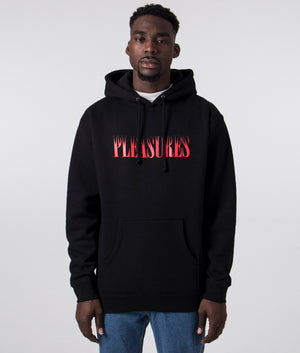 Relaxed-Fit-Crumble-Hoodie-Black-PLEASURES-EQVVS-Front-Image
