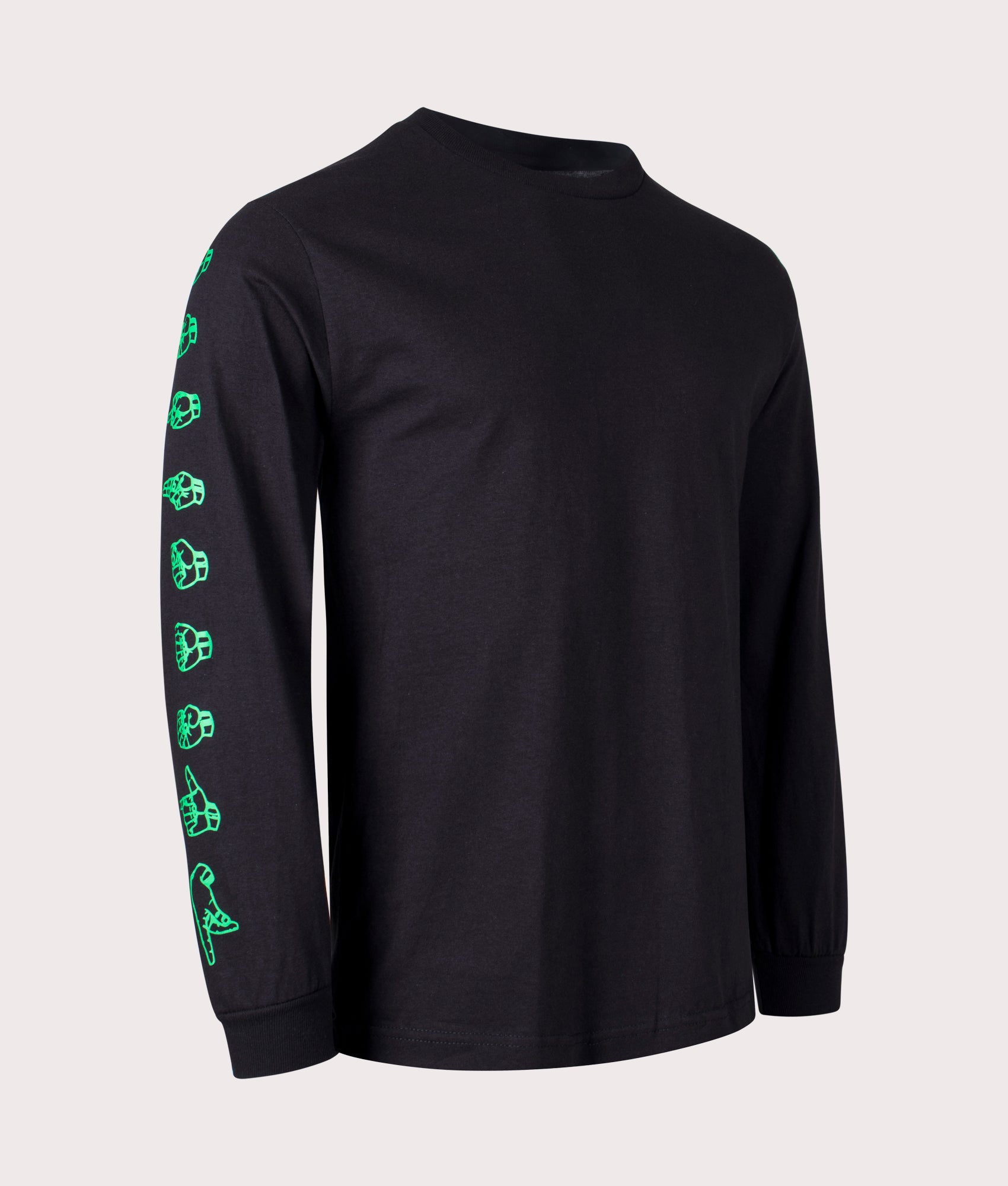 Long-Sleeve-Sign-T-Shirt-Black-PLEASURES-EQVVS-Side-Image