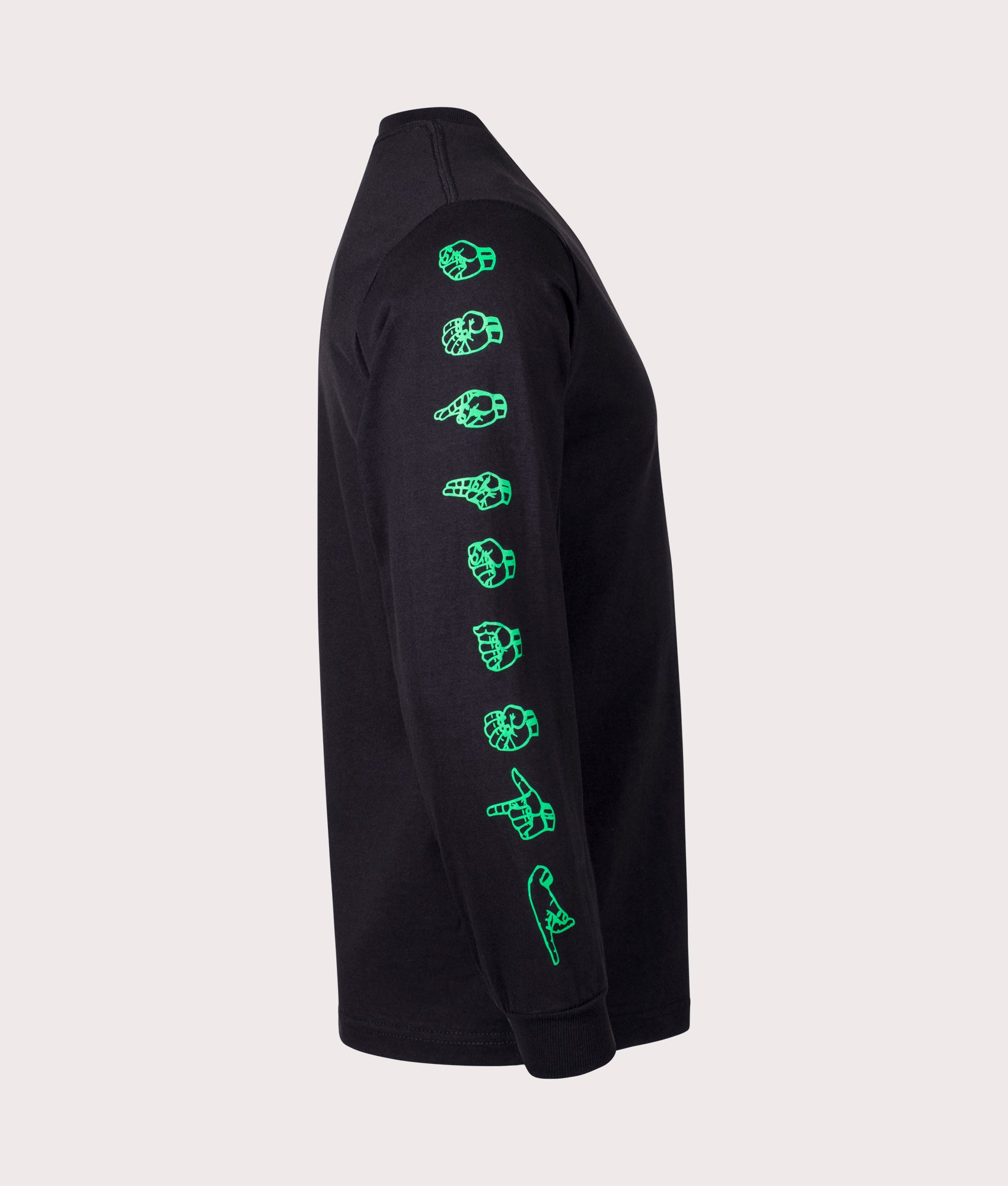 Long-Sleeve-Sign-T-Shirt-Black-PLEASURES-EQVVS-Side-Image