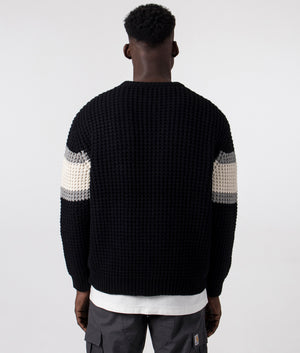 Relaxed-Fit-Twitch-Chunky-Knit-Jumper-Black-PLEASURES-EQVVS-Back-Image