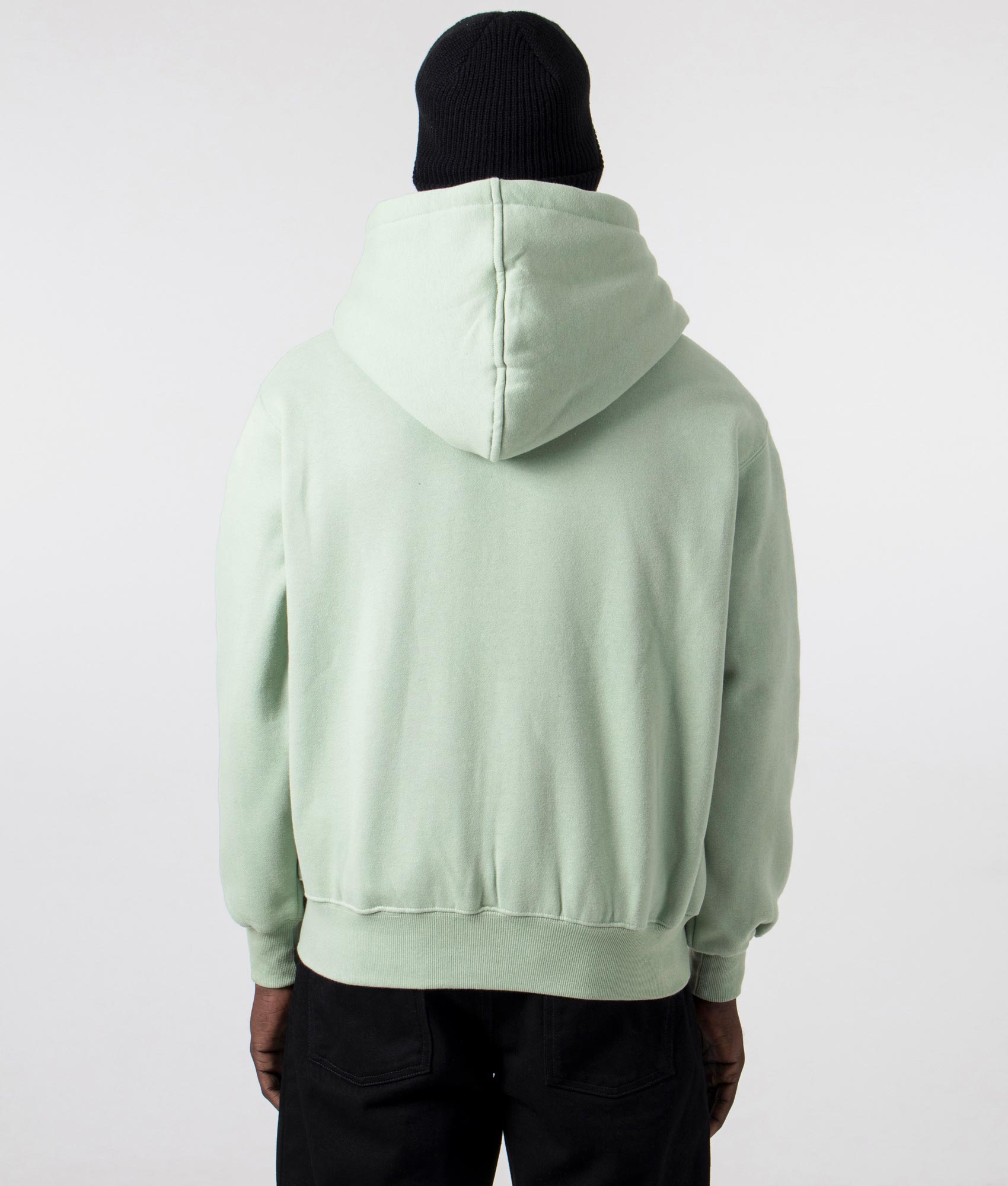 Relaxed-Fit-Oe-Zip-Up-Hoodie-Matcha-PLEASURES-EQVVS-Back-Image