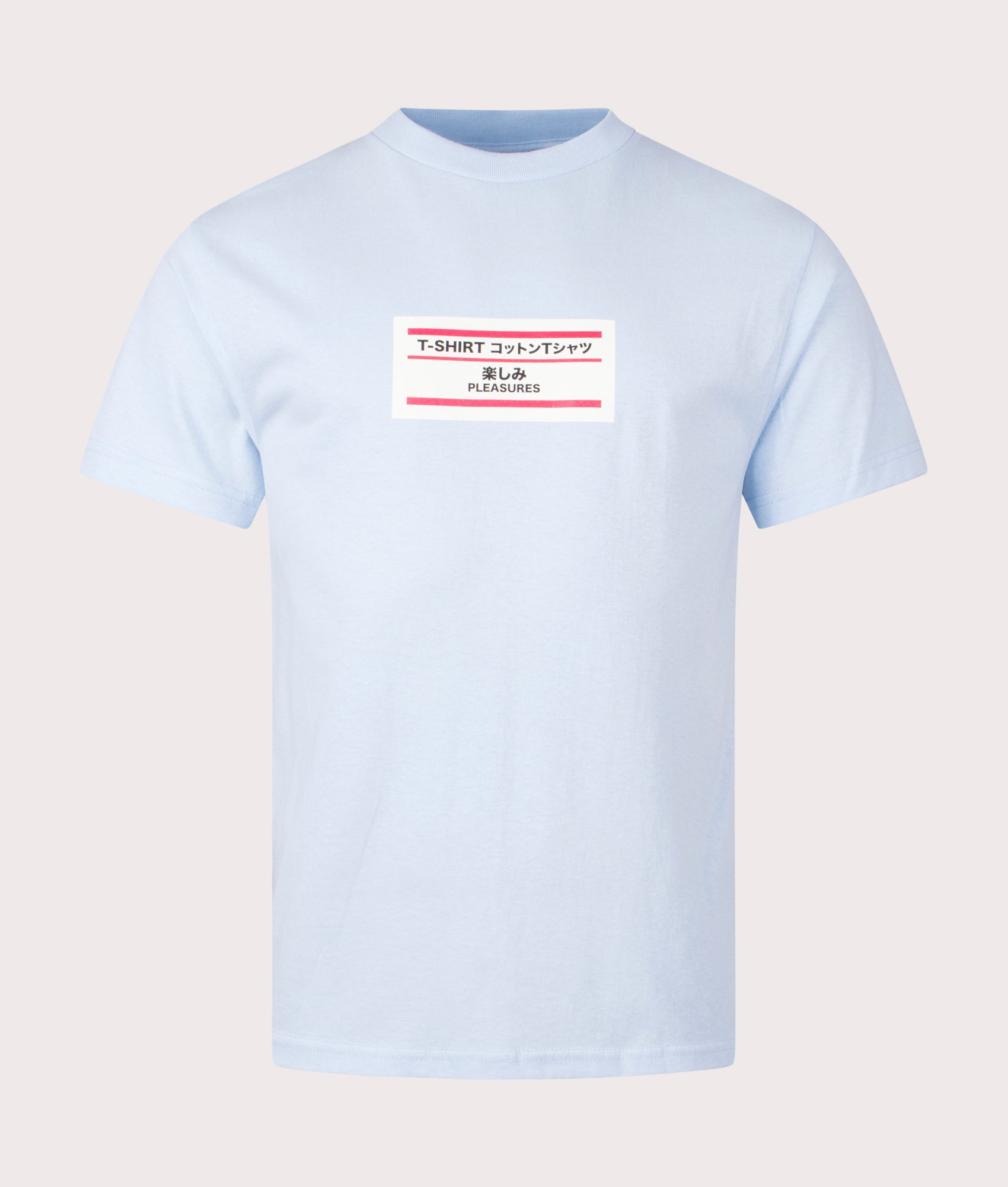 Duck T-Shirt in Powder Blue by Pleasures. EQVVS Front Angle Shot.