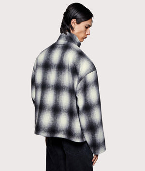 mikiko Wool Check Track Jacket in Off White | MKI MIYUKI ZOKU | EQVVS