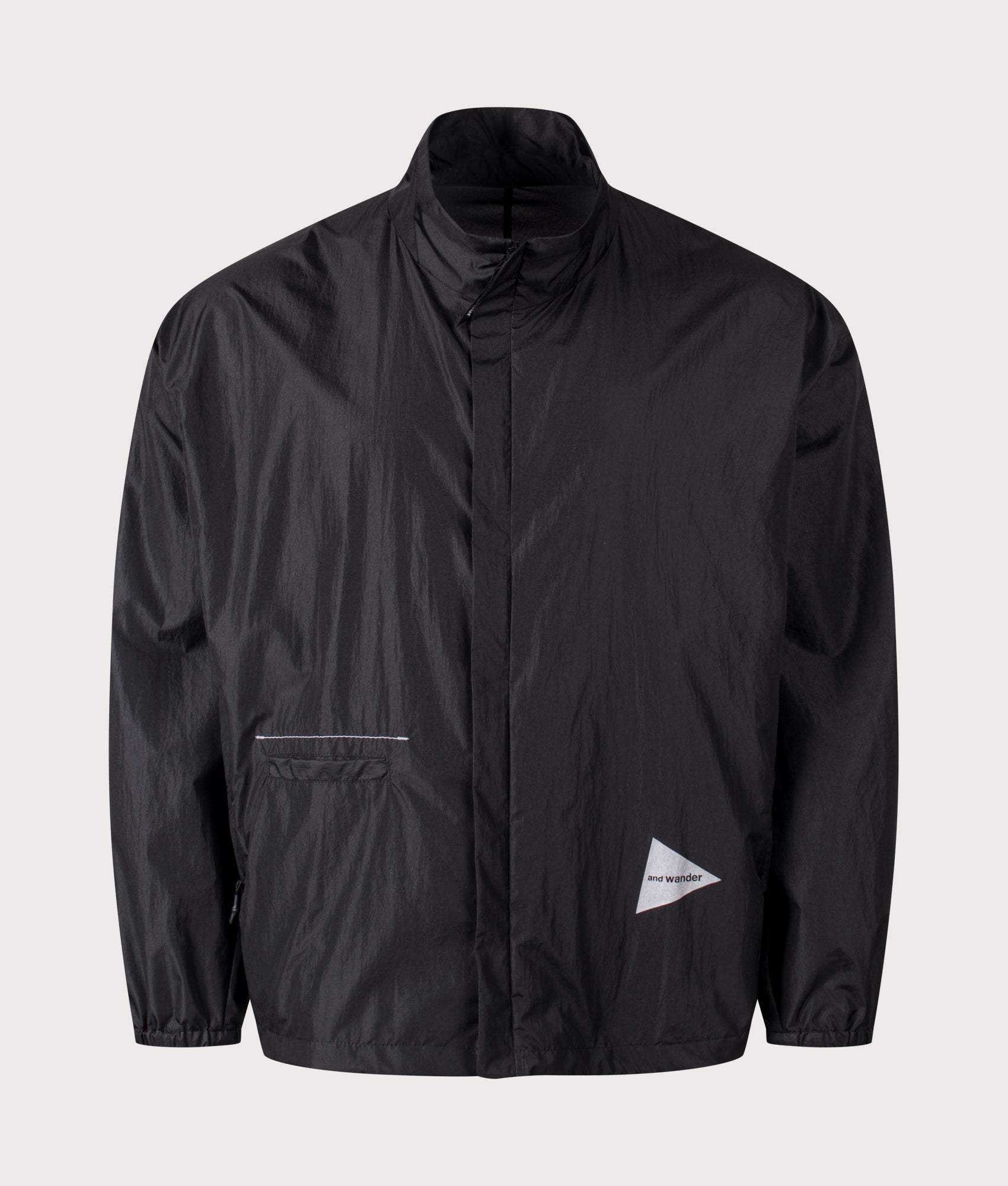 and Wander Oversized Rip Jacket in Black. Shot at EQVVS.  Front detail shot 