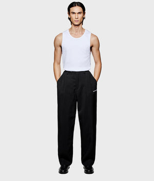 Viscose Linen Wide Fit Suit Pants. Shot by EQVVS. Front model shot.