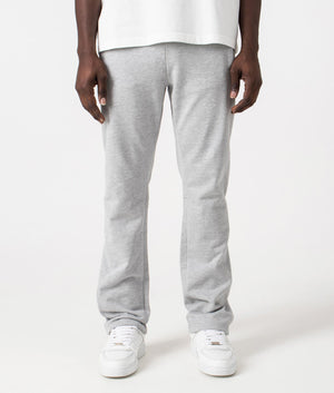 Heavyweight Open Hem Joggers in Grey Marl by Faded. EQVVS Front Angle Shot.