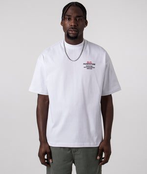 House Heritage T-Shirt in White by Faded. EQVVS Front Angle Shot.