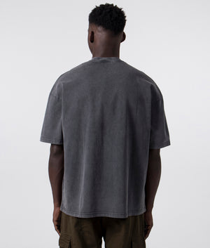 Oversized-Box-Fit-Basic-T-Shirt-Washed-Grey-FADED-EQVVS-Back-Image