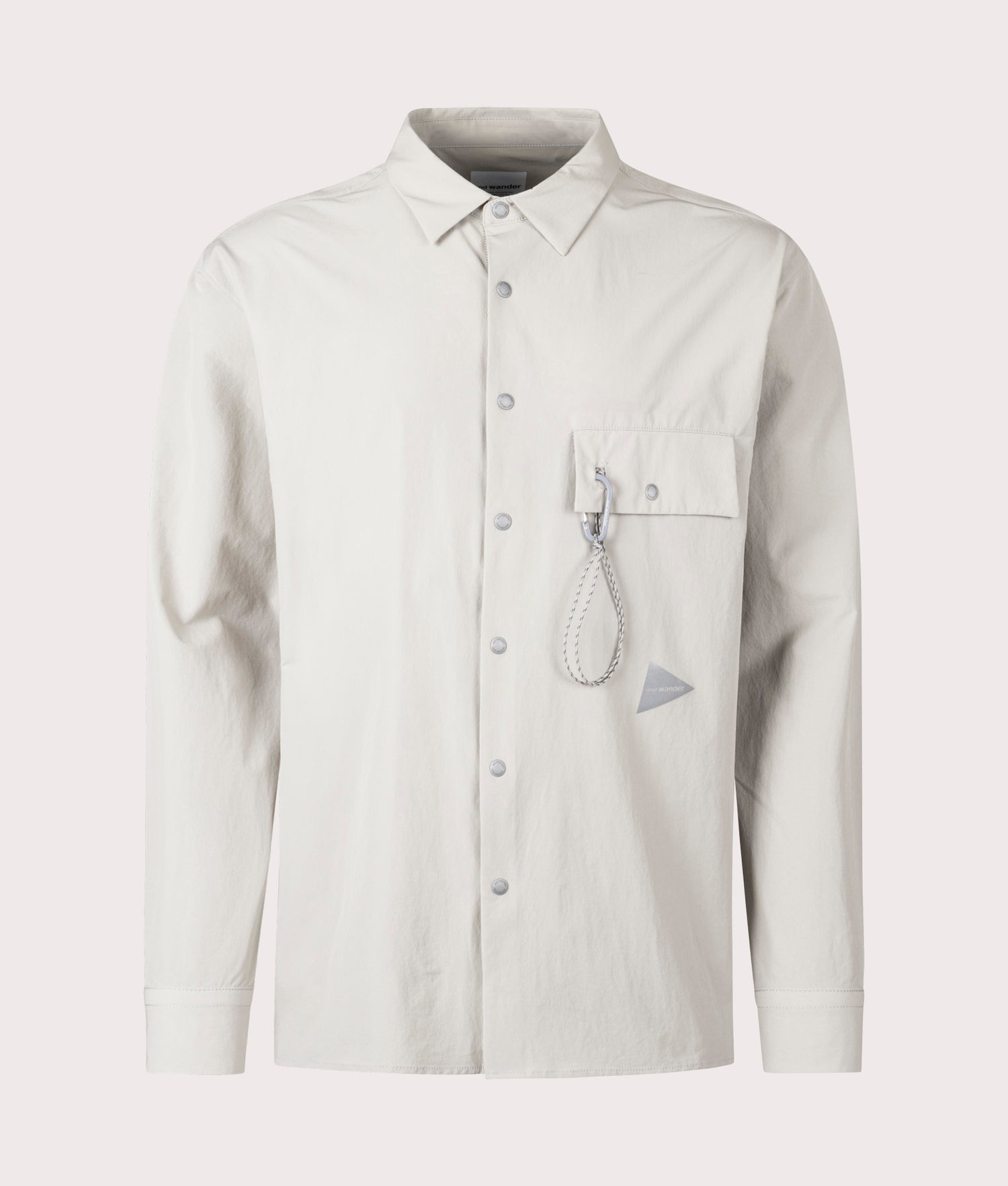 and wander lightweight Cloth Shirt in light grey | EQVVS
