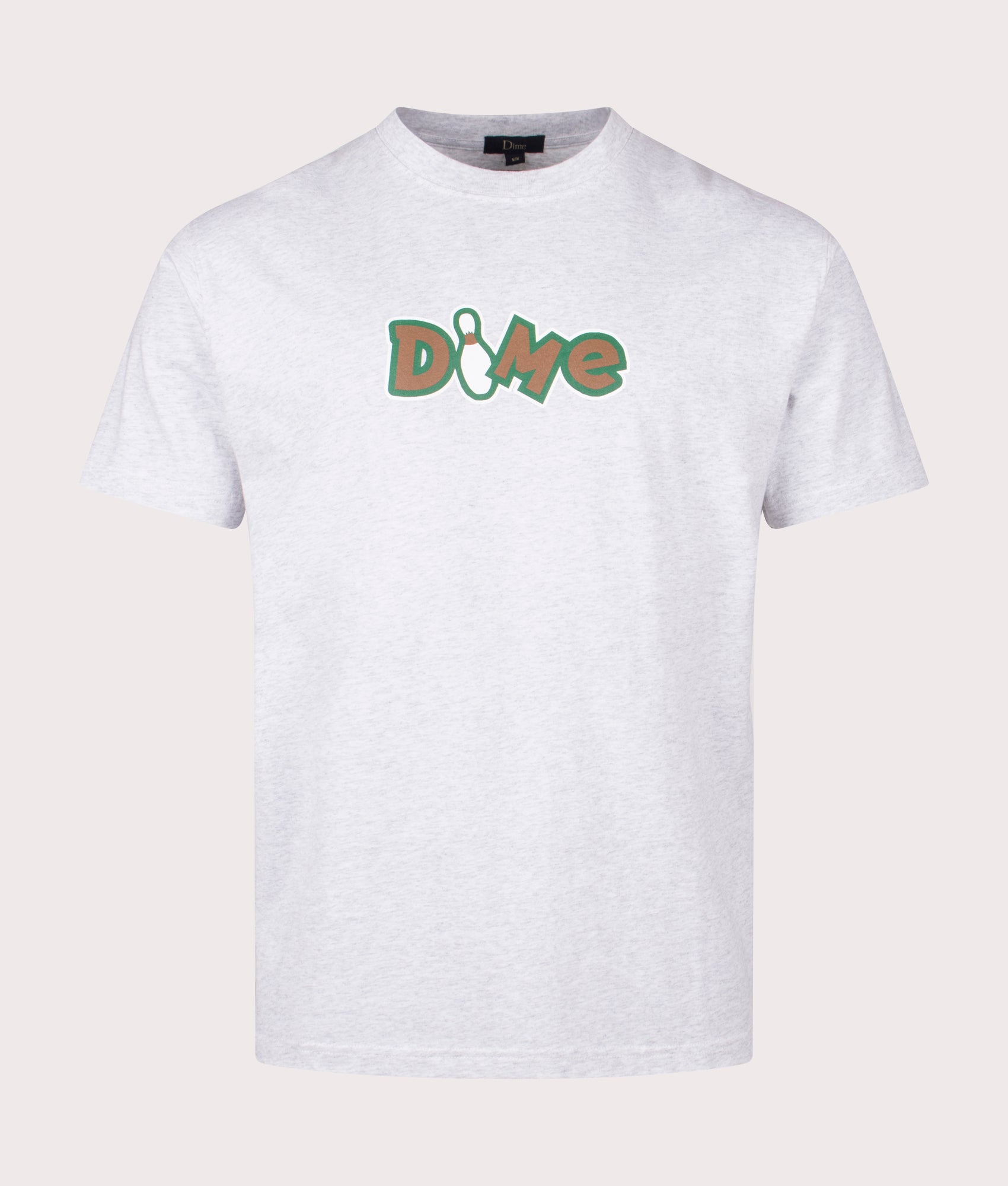 Munson T-Shirt in Ash by Dime MTL. EQVVS Front Angle Shot.