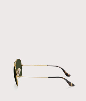 Aviator-Large-Metal-Sunglasses-Arista Gold-Green-Lens-Ray-Ban-EQVVS